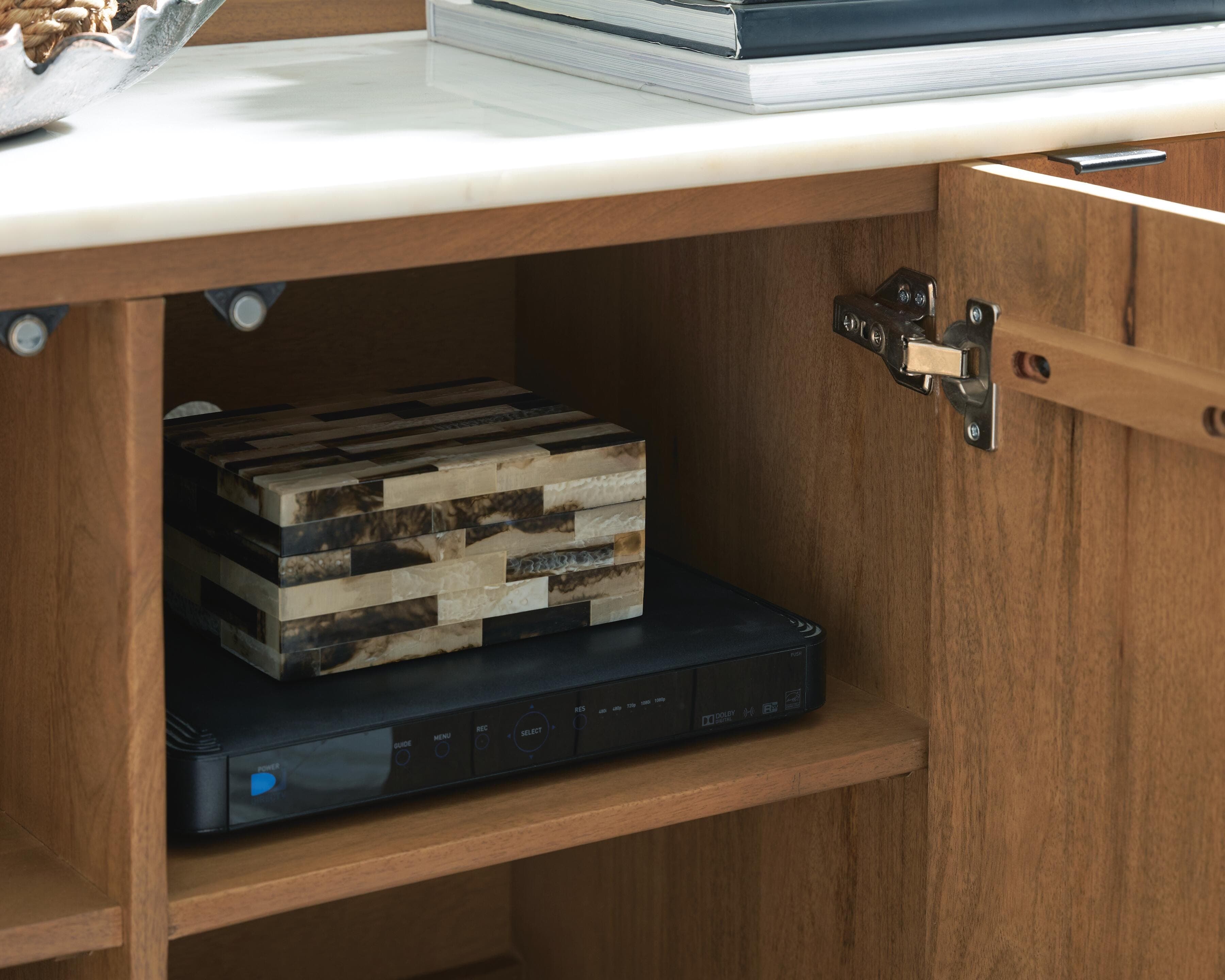 Fitzroy Accent Cabinet — Brown/White — view 6