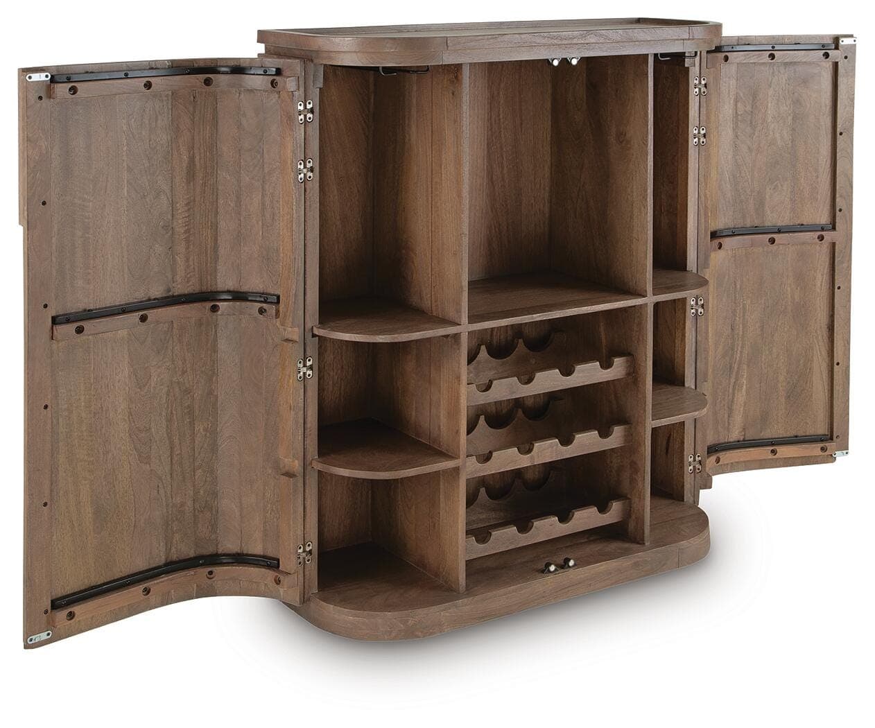 Landermont Bar Cabinet — Medium Brown — view 3