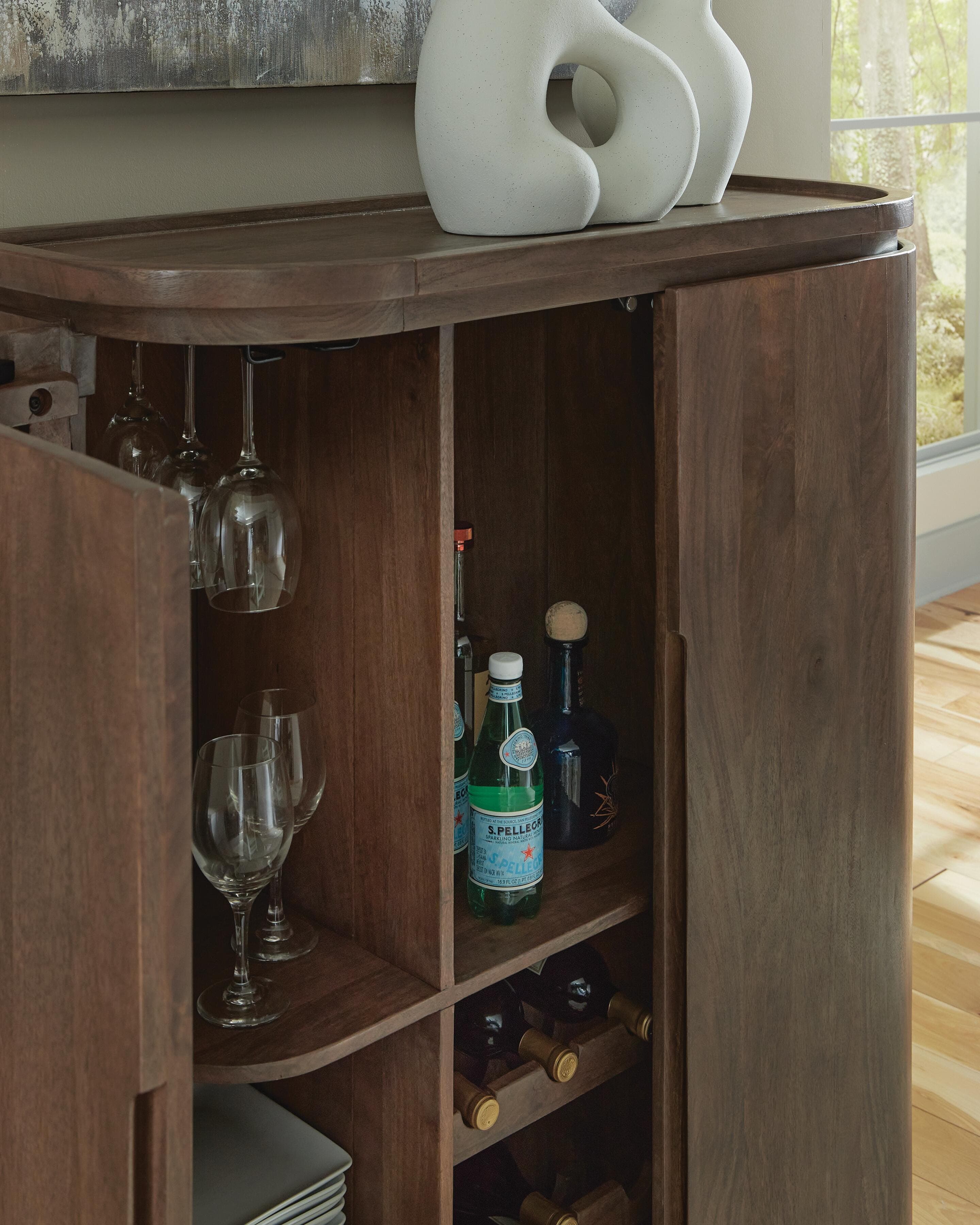 Landermont Bar Cabinet — Medium Brown — view 6