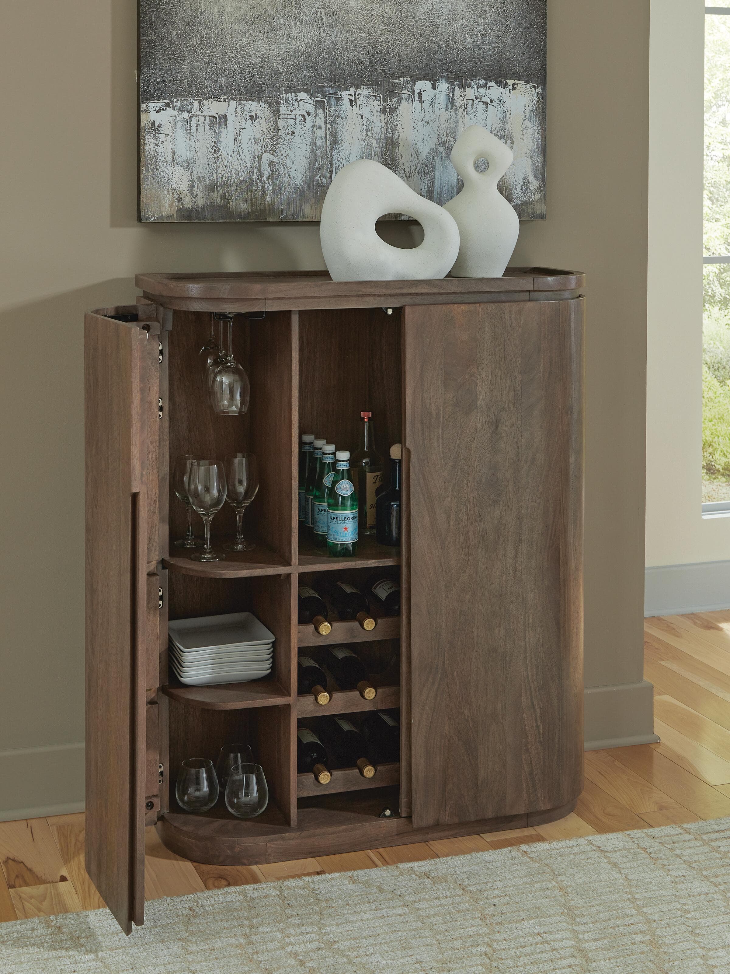 Landermont Bar Cabinet — Medium Brown — view 5