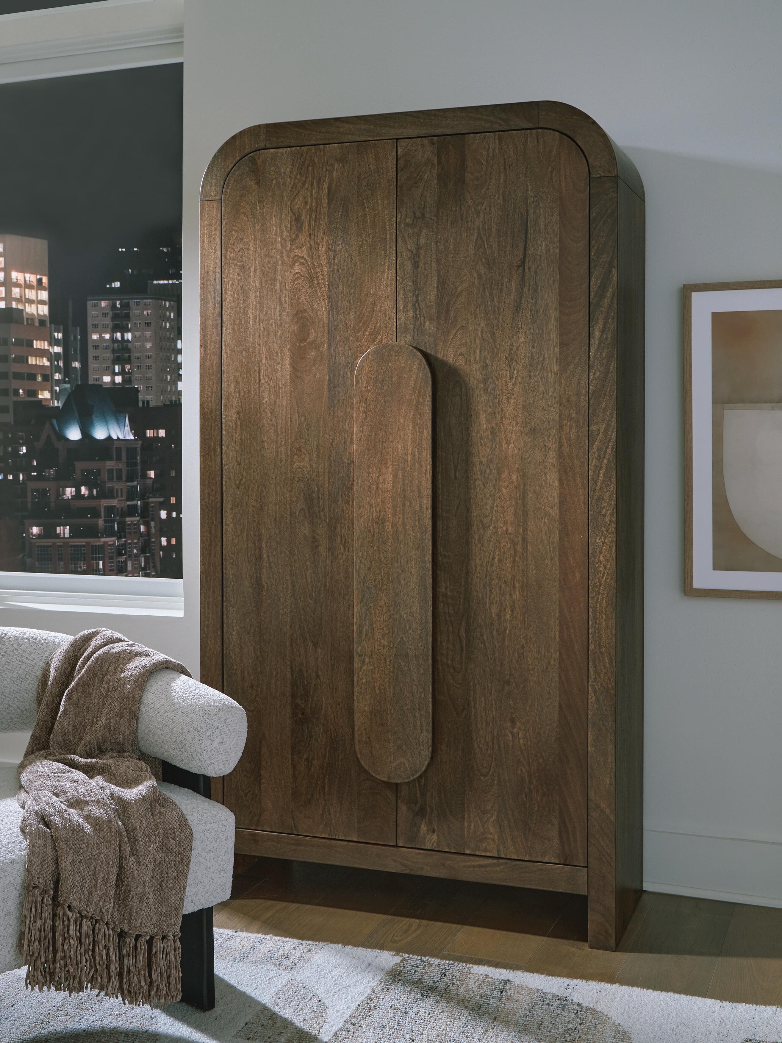 Thoren Accent Cabinet — Medium Brown — view 2