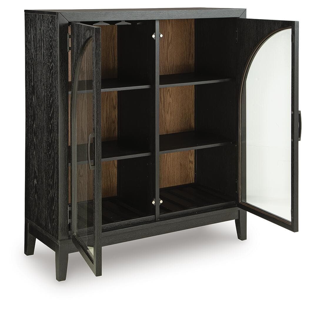 Armenleigh Accent Cabinet — Black/Brown — view 3