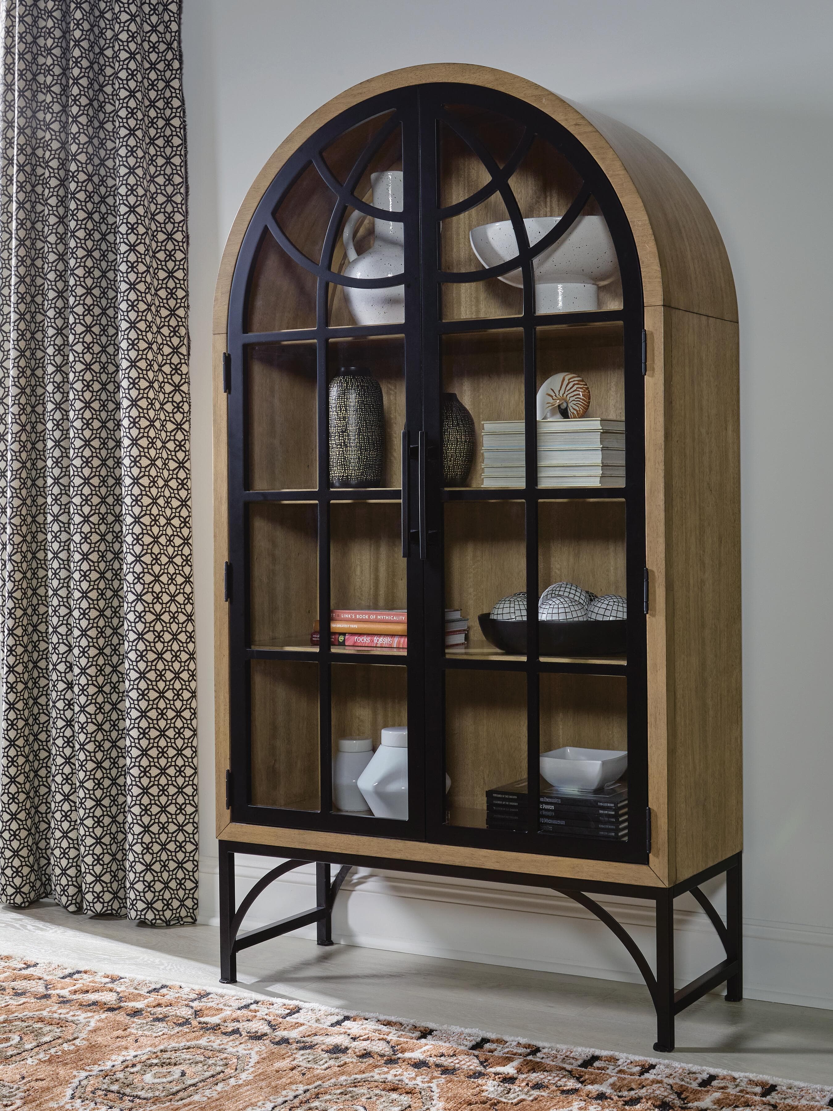 Gwenwich Accent Cabinet — Natural/Black — view 2