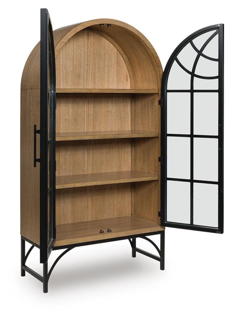 Gwenwich Accent Cabinet — Natural/Black — view 3