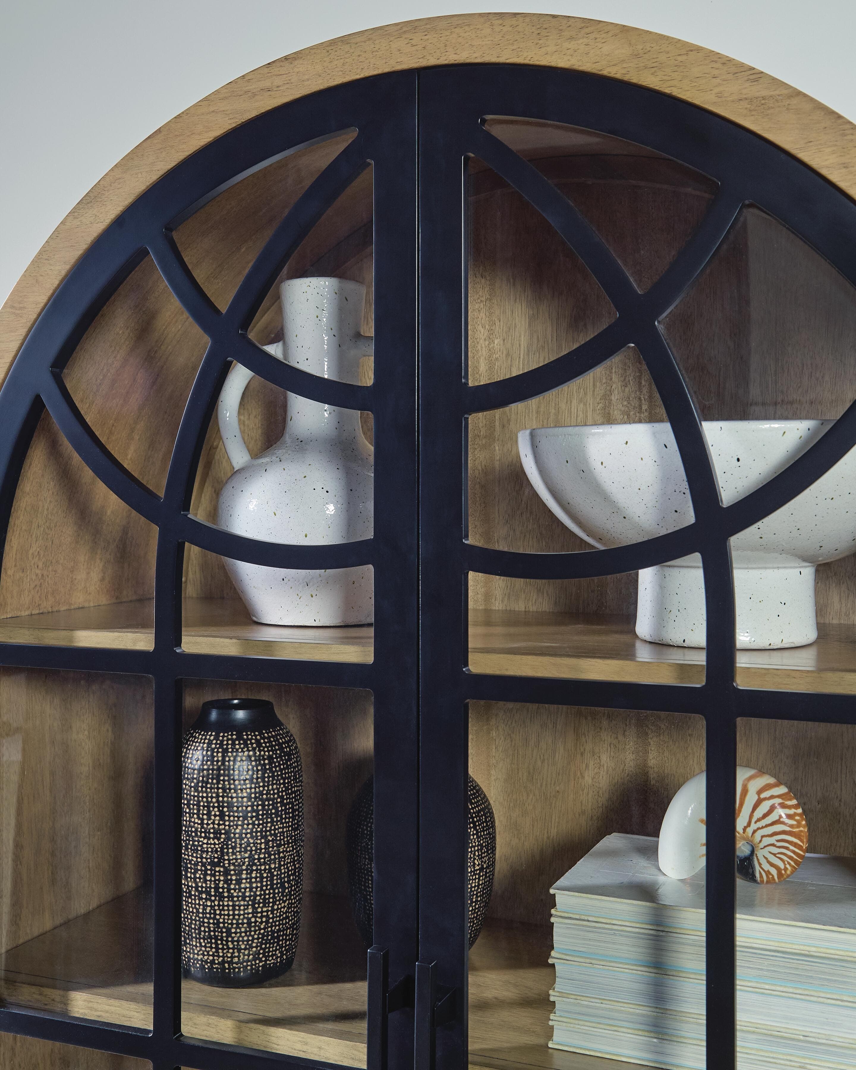 Gwenwich Accent Cabinet — Natural/Black — view 6