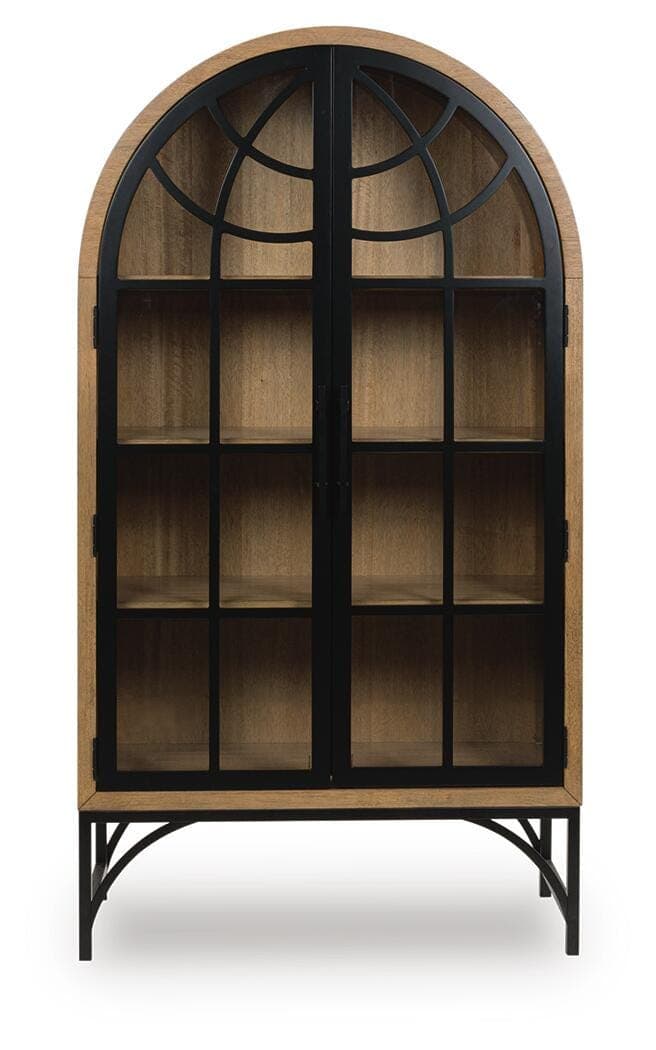 Gwenwich Accent Cabinet — Natural/Black — view 4