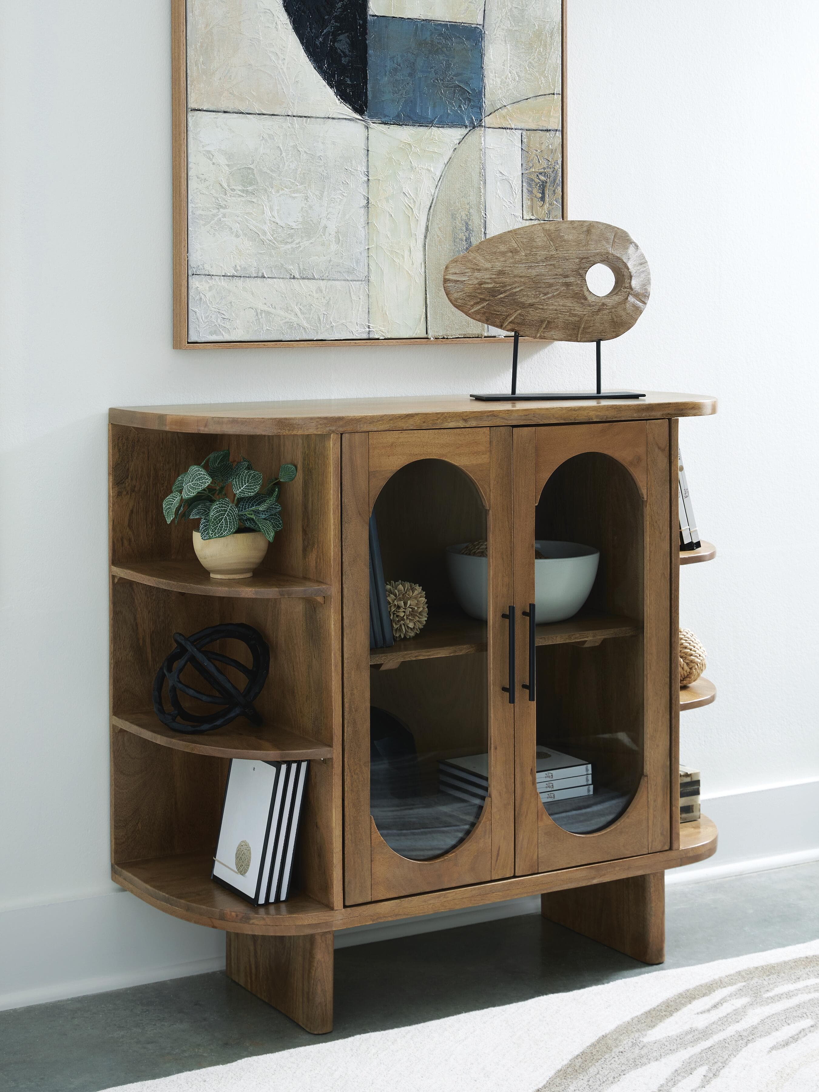 Niall Accent Cabinet — Light Brown — view 2