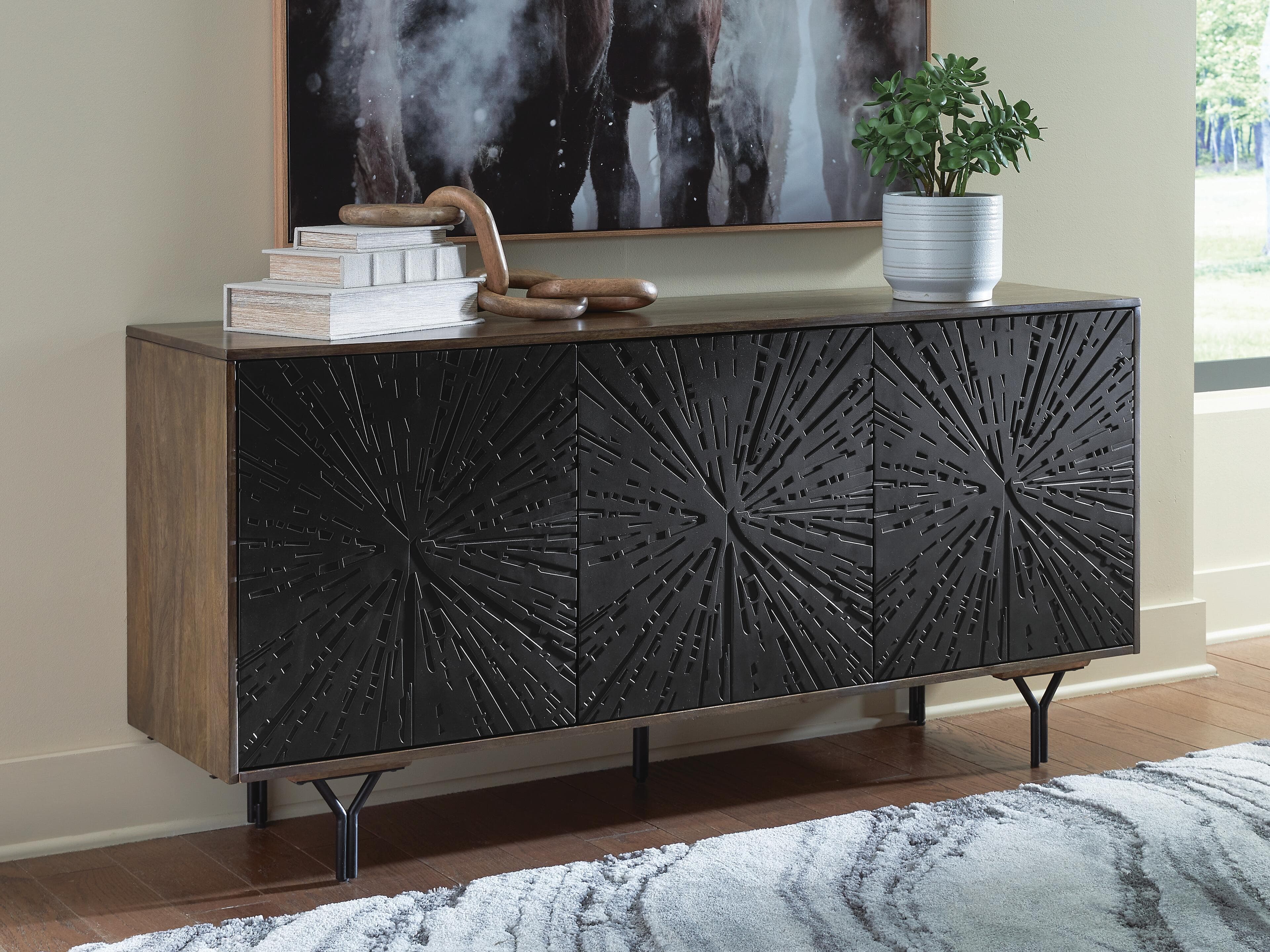 Lavinmont Accent Cabinet — Multi Brown — view 2