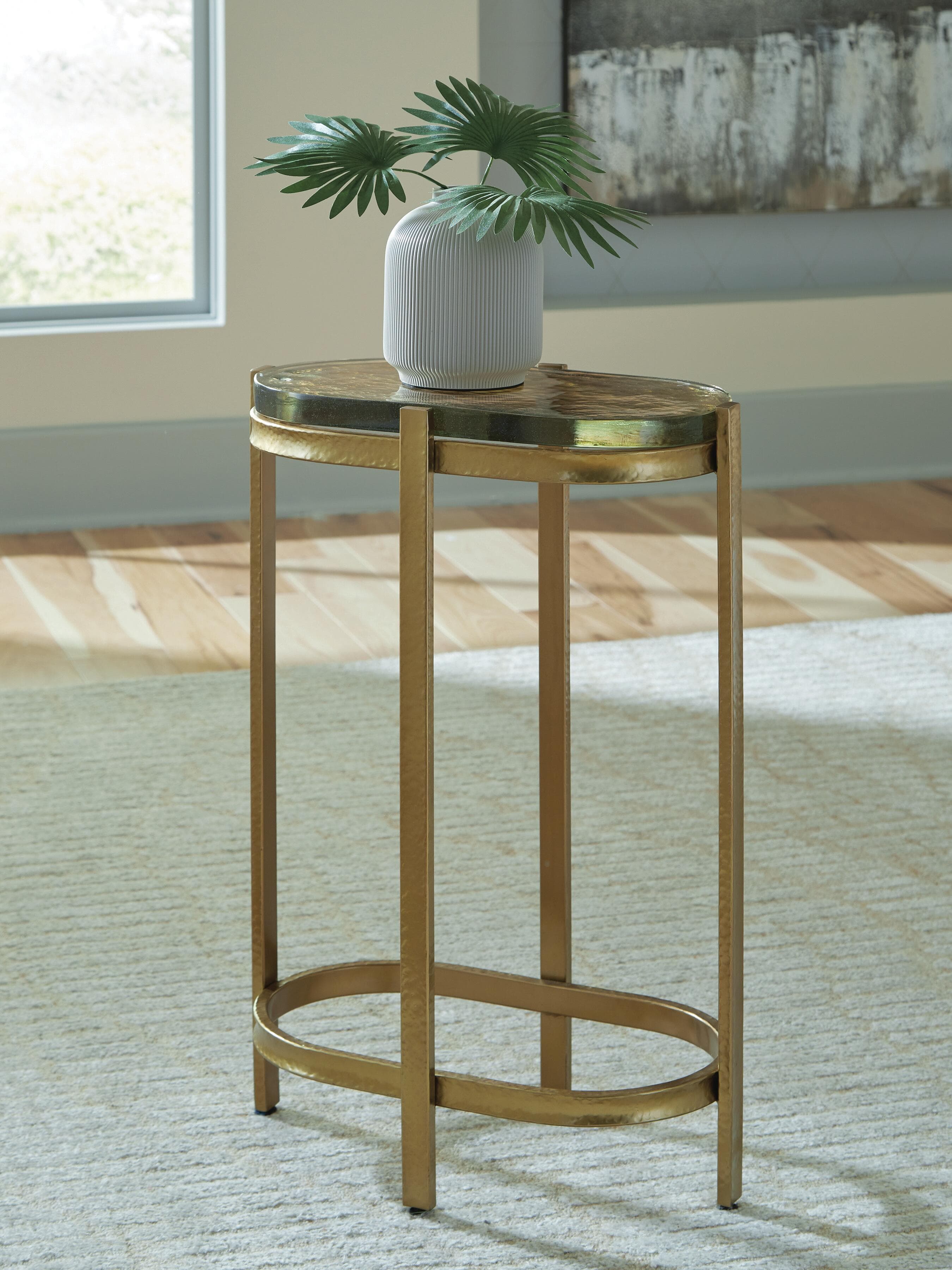 Porterville Accent Table — Gold Finish — view 2