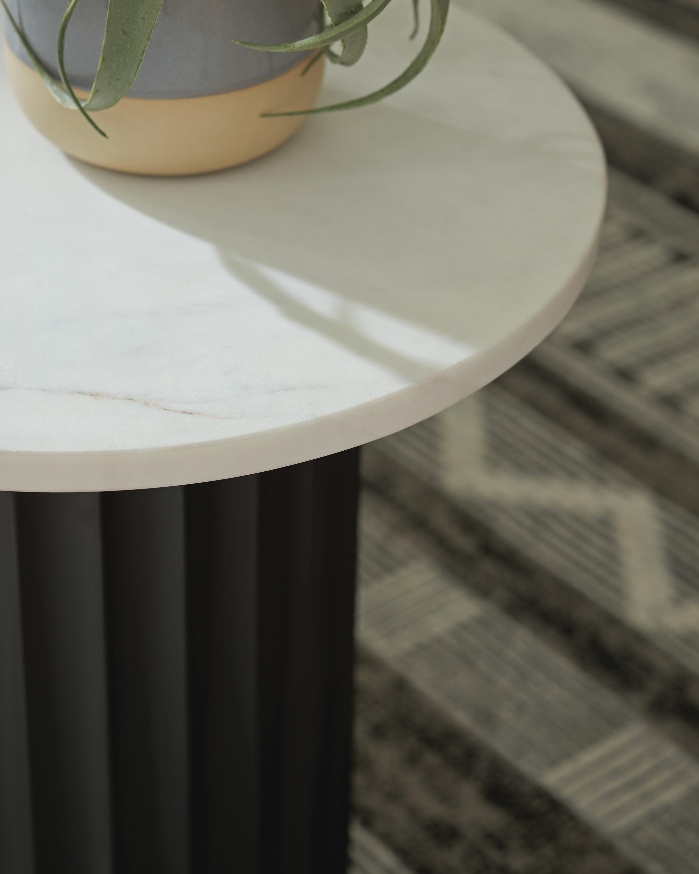 Wainstone Accent Table — Black/White — view 3