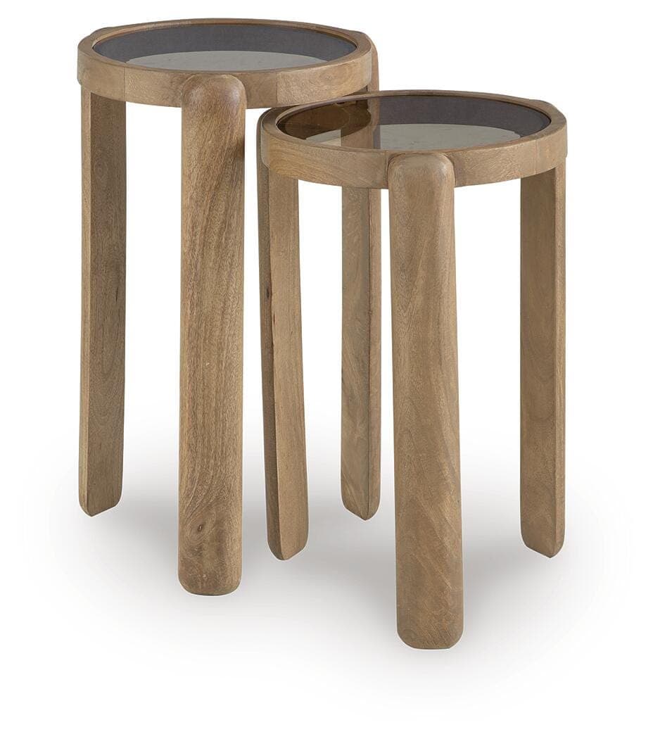 Jossor Accent Table (Set of 2) — Light Brown — view 3