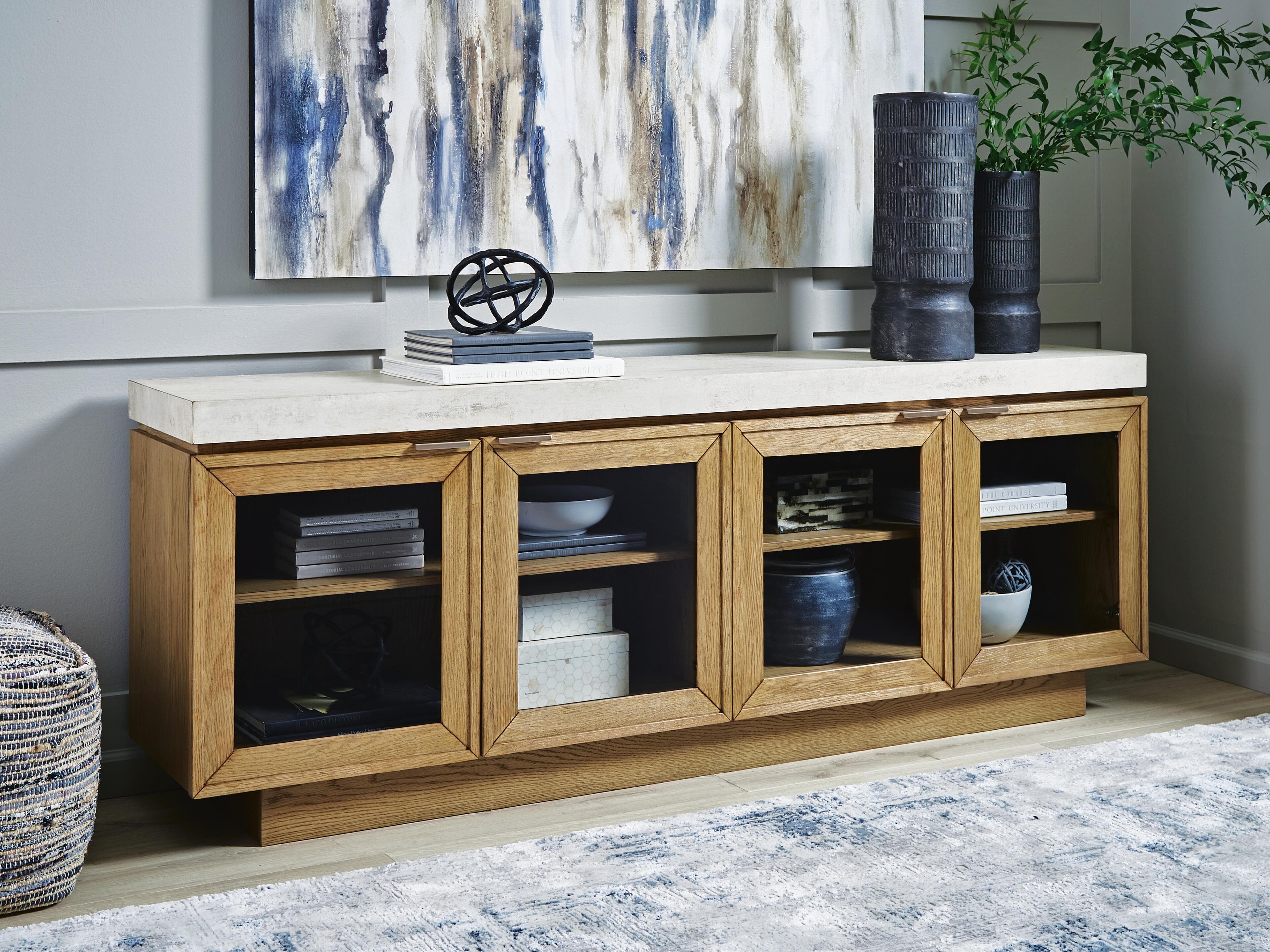 Adanworth Accent Cabinet — Light Brown/Gray — view 2