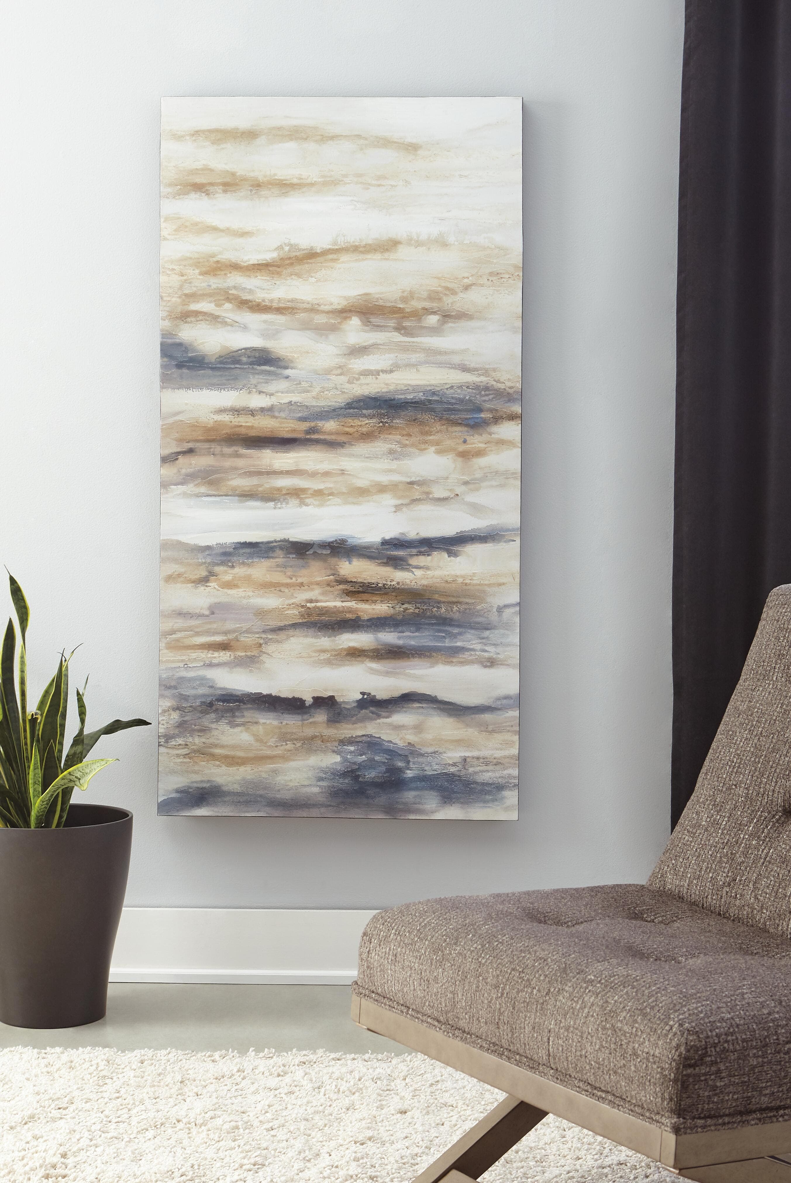 Joely Wall Art — White, Blue & Brown/Beige — view 2