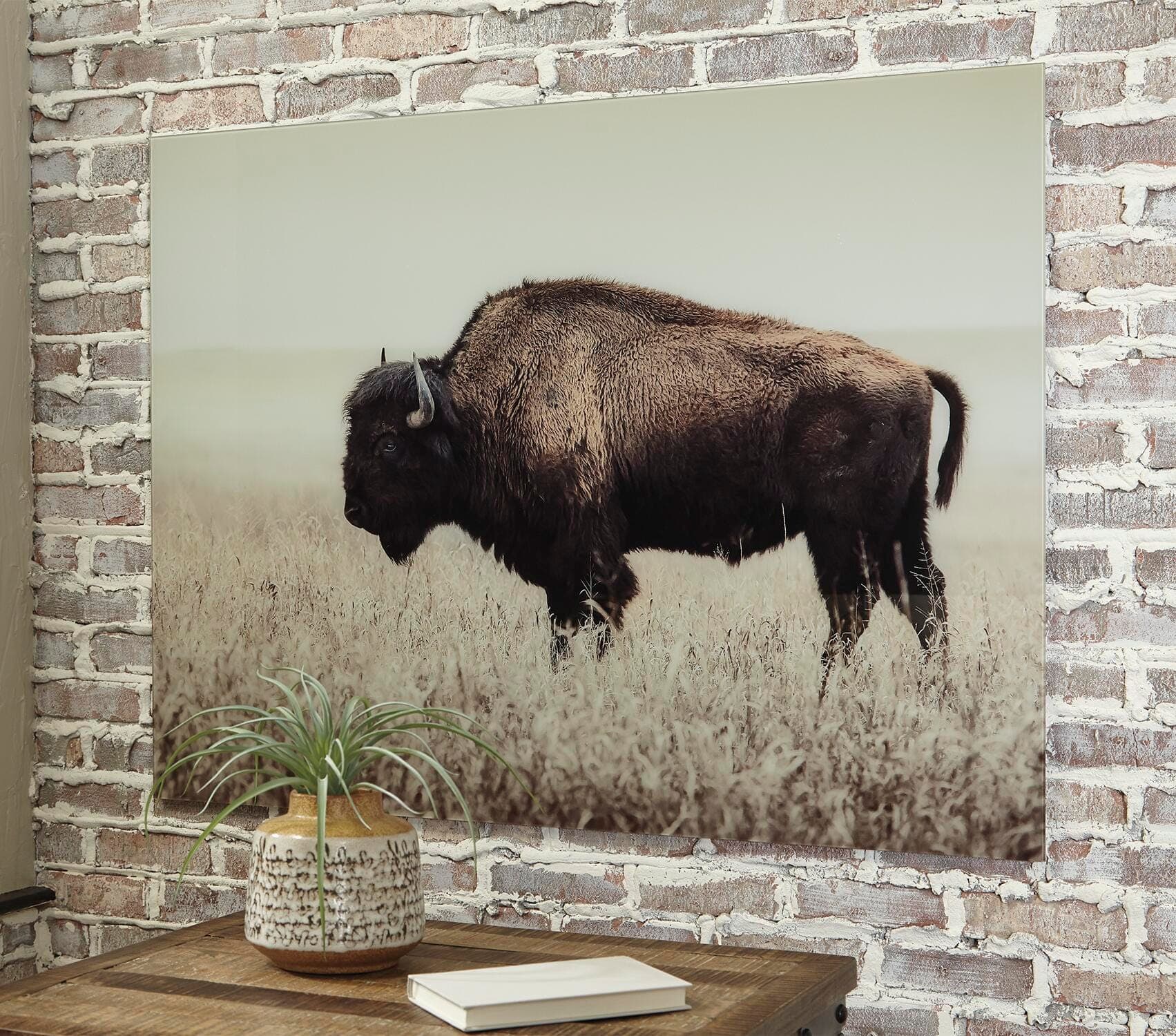 Brutus Wall Art — Black/Gray & Brown/Beige — view 2