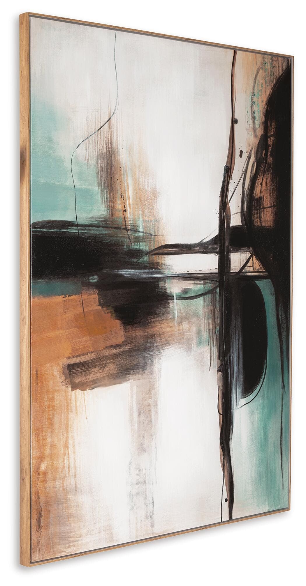 Brunonia Wall Art — White, Orange, Black/Gray & Blue — view 3