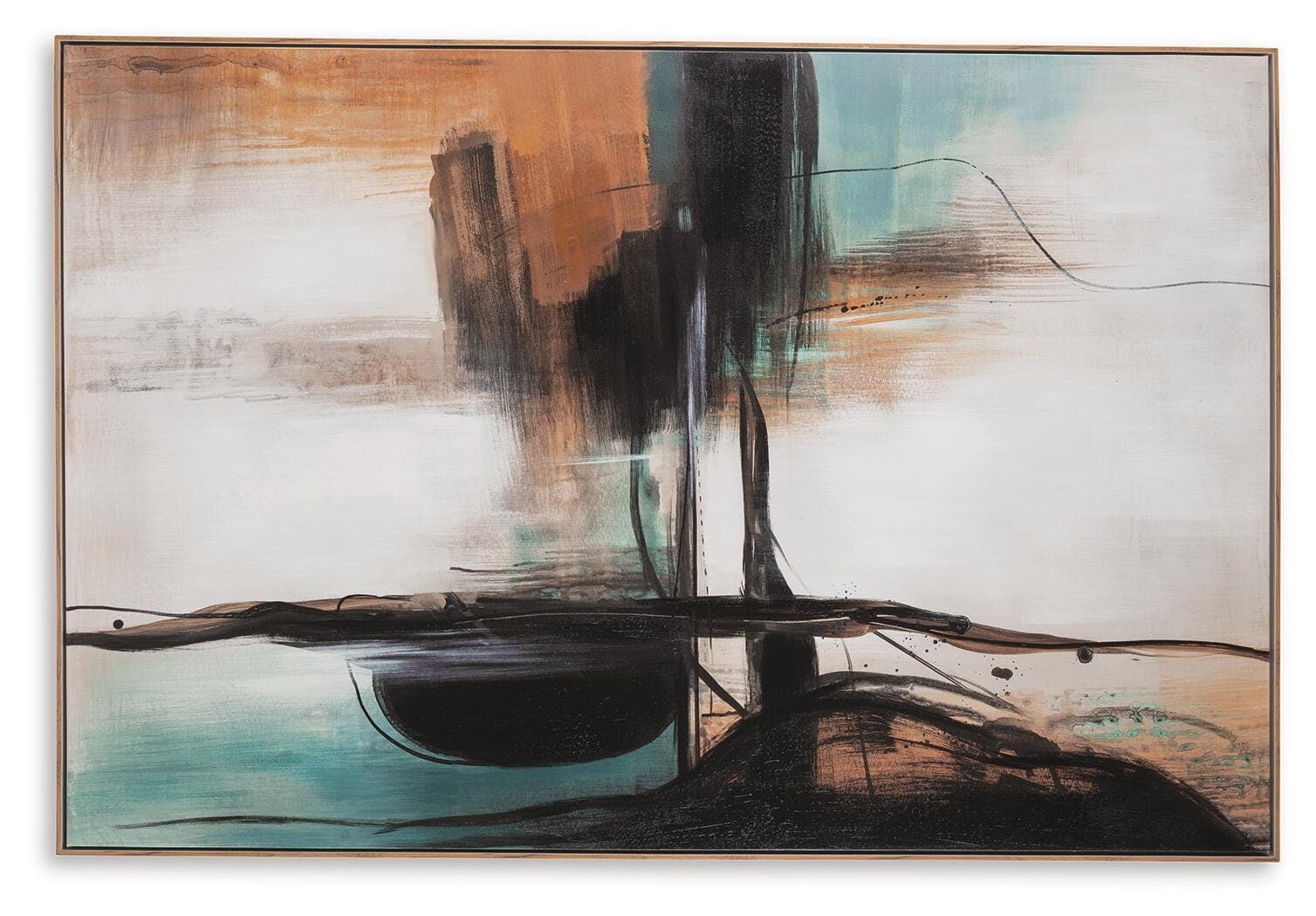 Brunonia Wall Art — White, Orange, Black/Gray & Blue — view 4