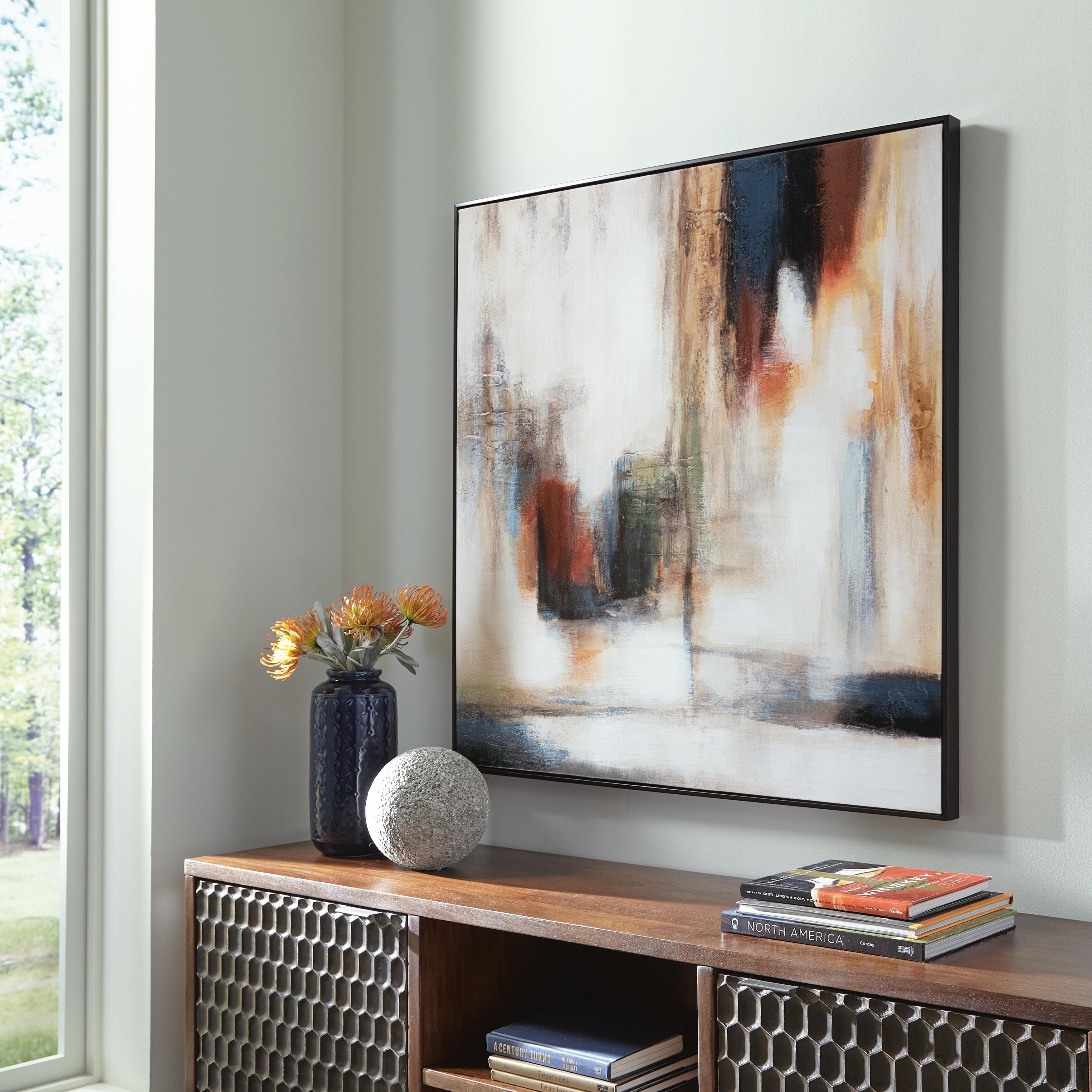 Pigeonford Wall Art — White, Orange, Yellow, Blue, Brown/Beige & Red/Burgundy — view 2