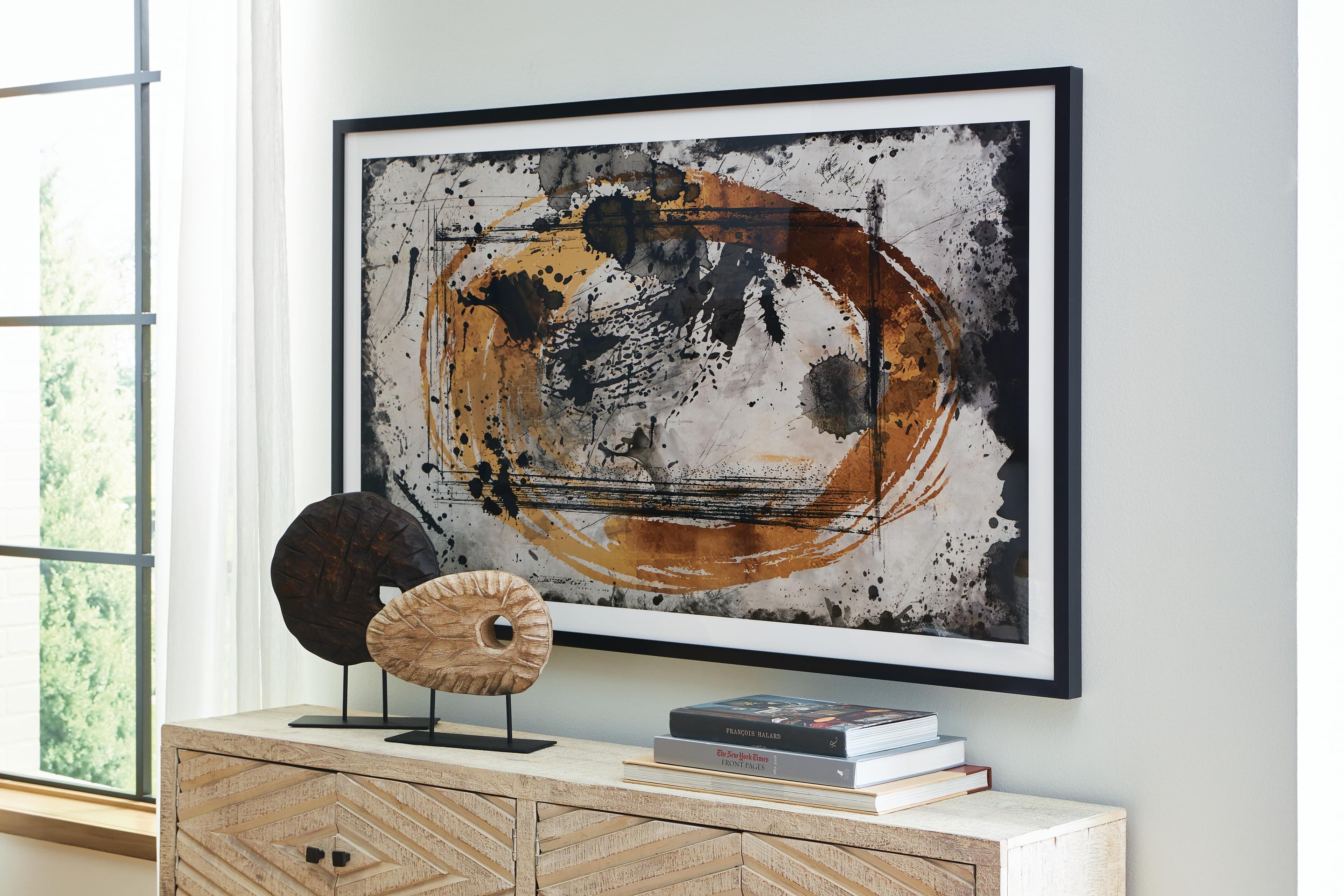 Clefting Wall Art — Black/Gray & Brown/Beige — view 2