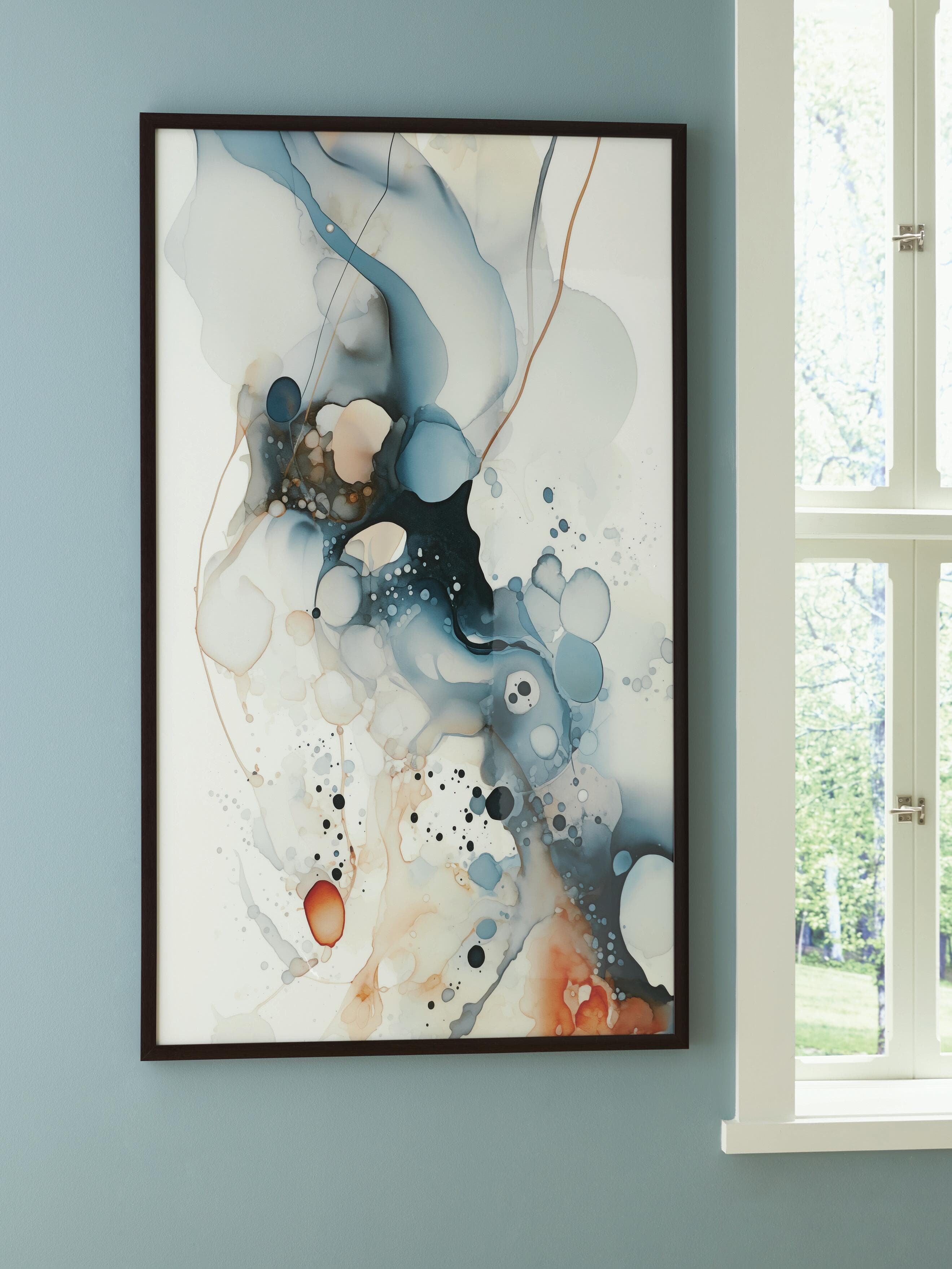 Foxenburg Wall Art — Black/Gray, Blue & Red/Burgundy — view 2