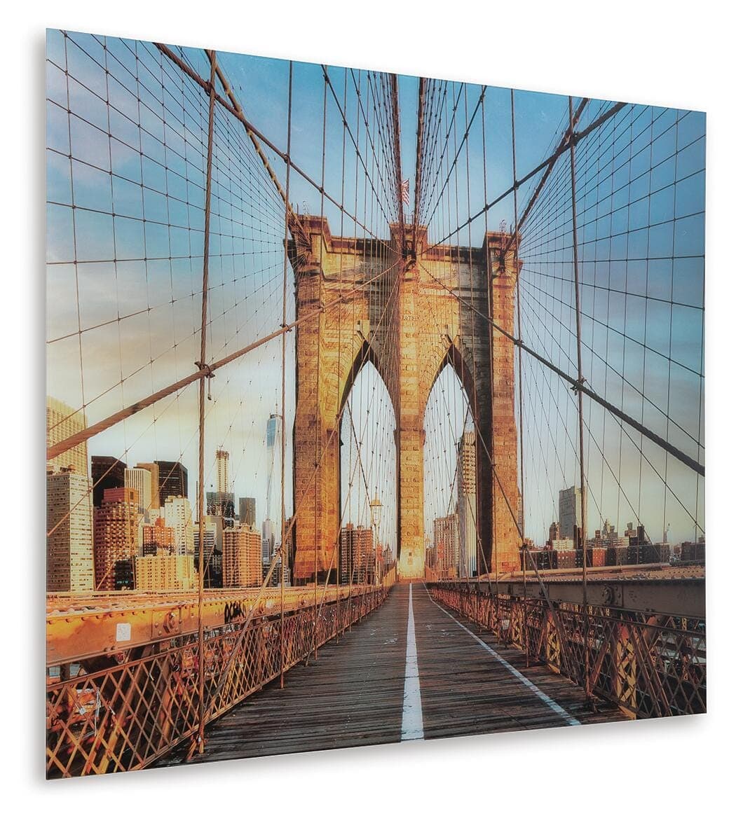 Shayward Wall Art — Blue & Brown/Beige — view 3