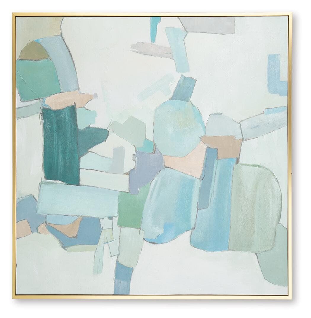 Wynburn Wall Art — White, Blue & Green — view 4