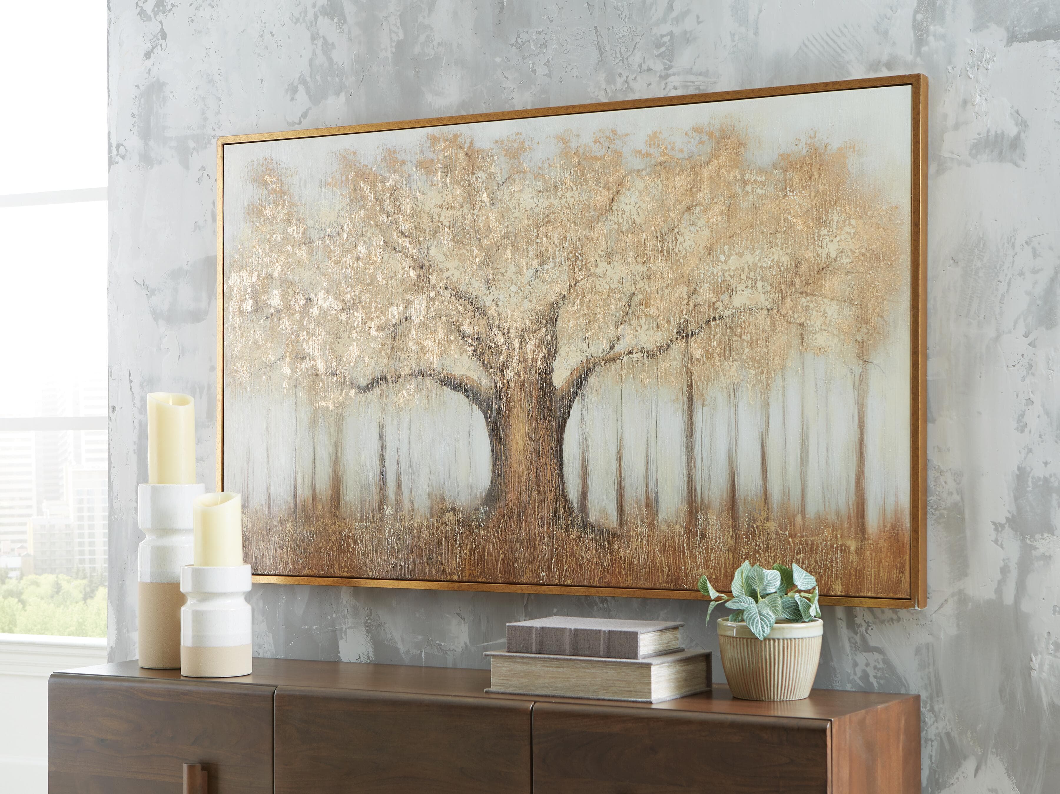 Dalewick Wall Art — Metallic, Yellow, Black/Gray & Brown/Beige — view 2