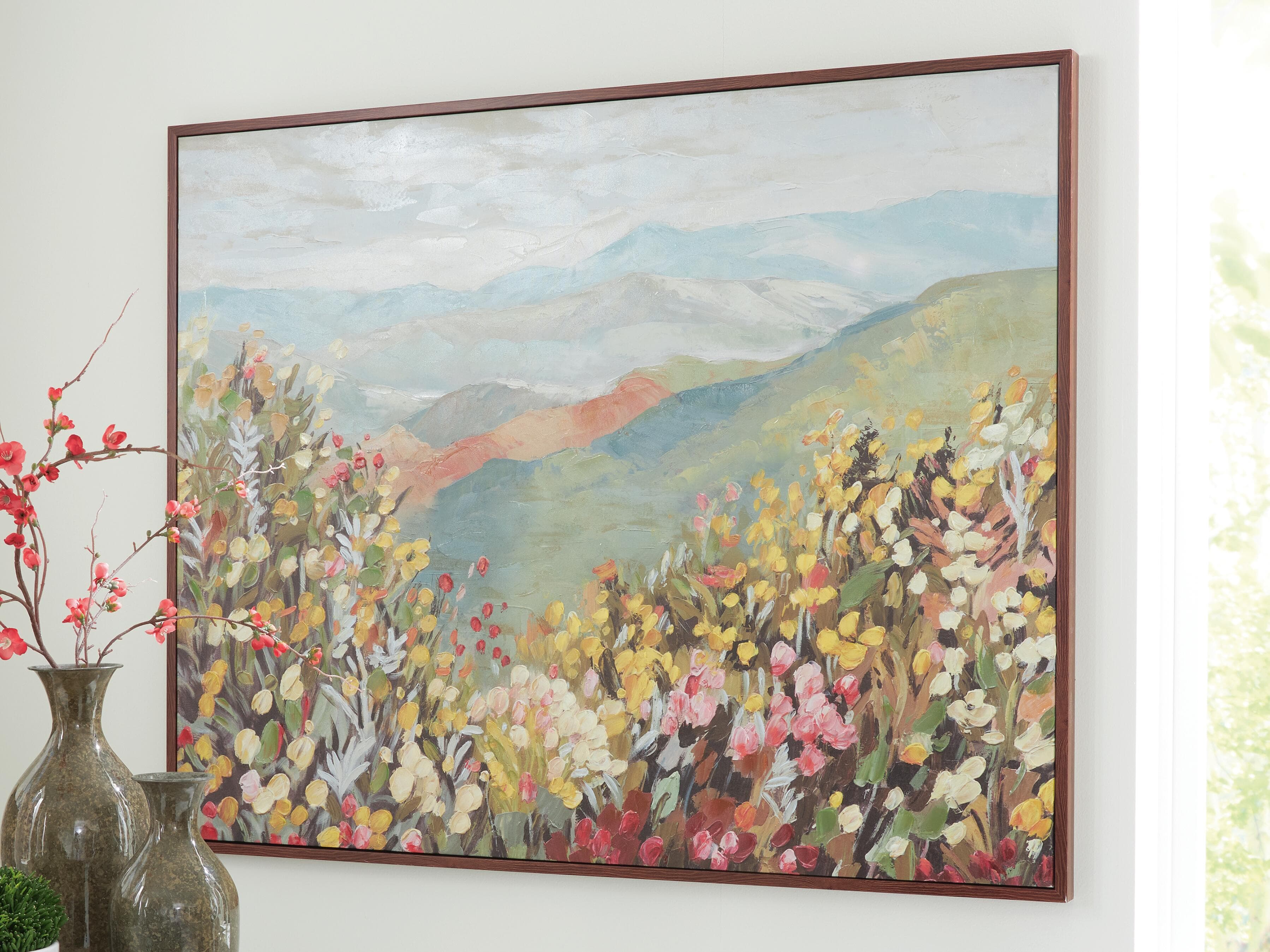 Pryorley Wall Art — White, Yellow, Blue, Red/Burgundy & Green — view 2