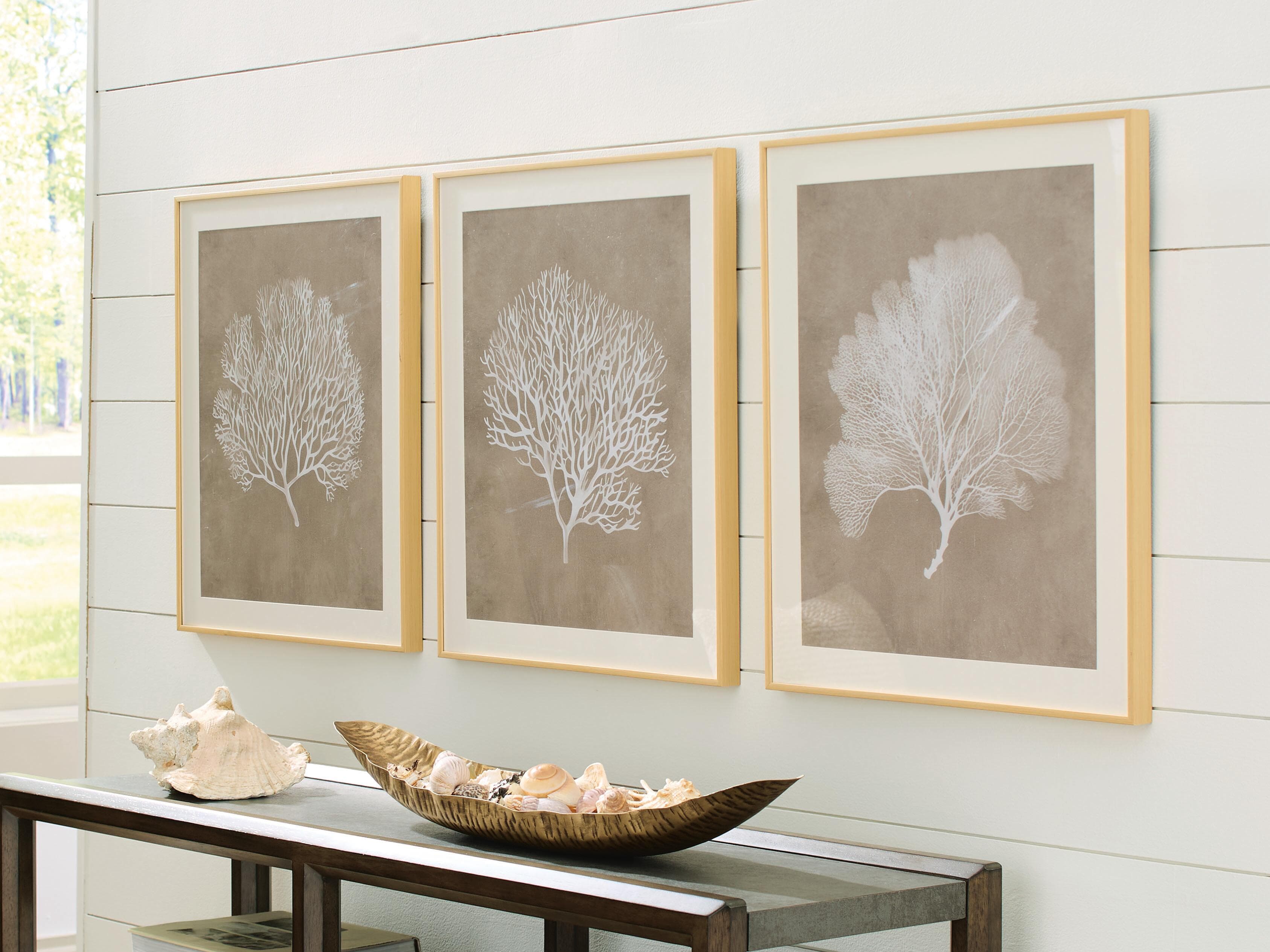 Hendridge Wall Art (Set of 3) — Taupe/White — view 2