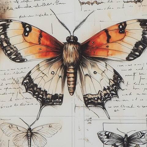 Jossletts Wall Art (Set of 3) — Orange/Black/Ivory — view 6