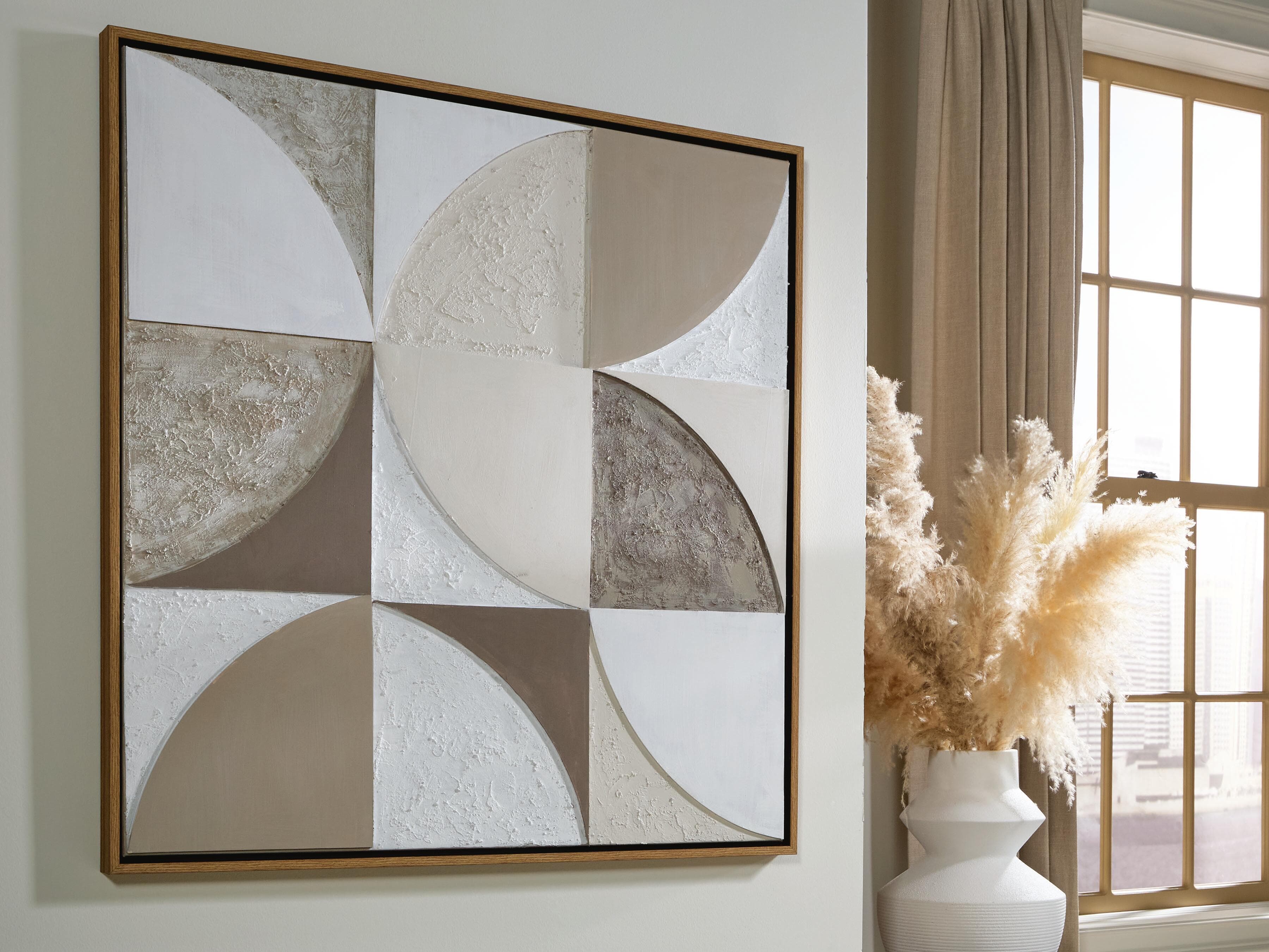 Harelman Wall Art — Tan/Taupe/White — view 2