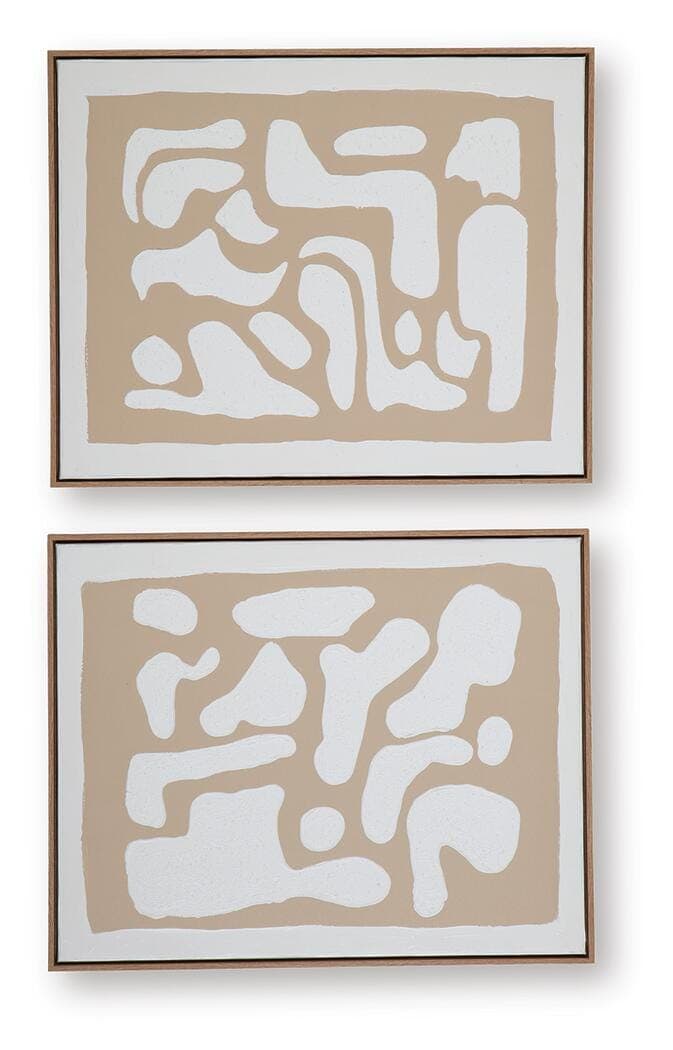 Waldett Wall Art (Set of 2) — Beige/White — view 4