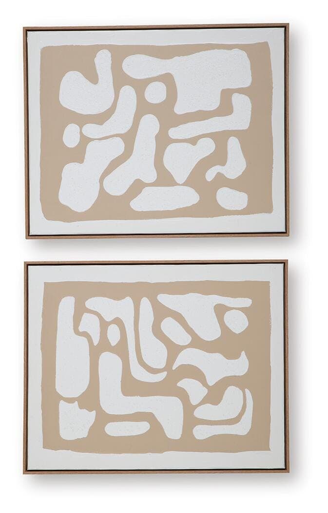 Waldett Wall Art (Set of 2) — Beige/White — view 6