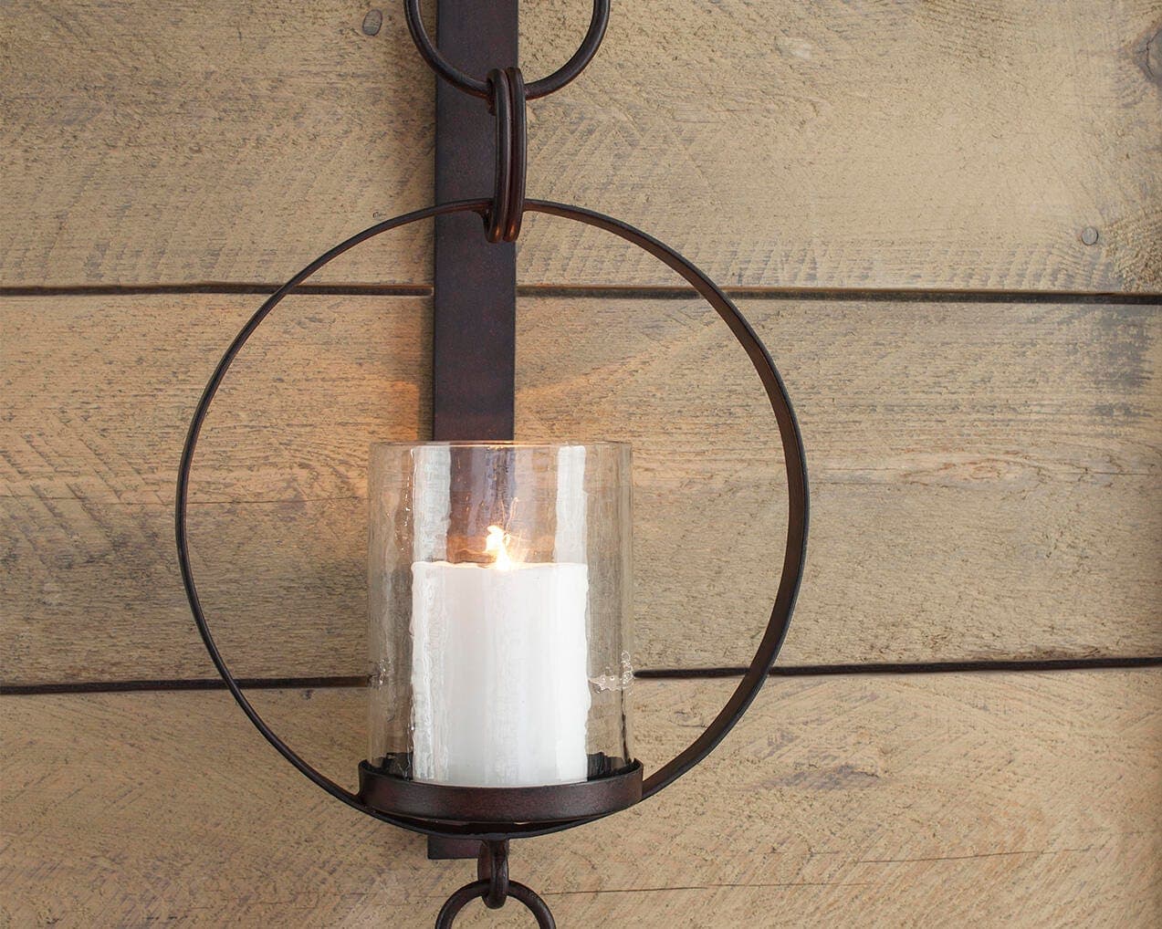 Ogaleesha Wall Sconce — Brown/Beige & Transparent — view 2