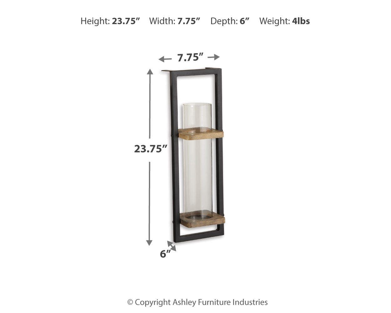 Colburn Wall Sconce — Black/Gray & Brown/Beige — view 4