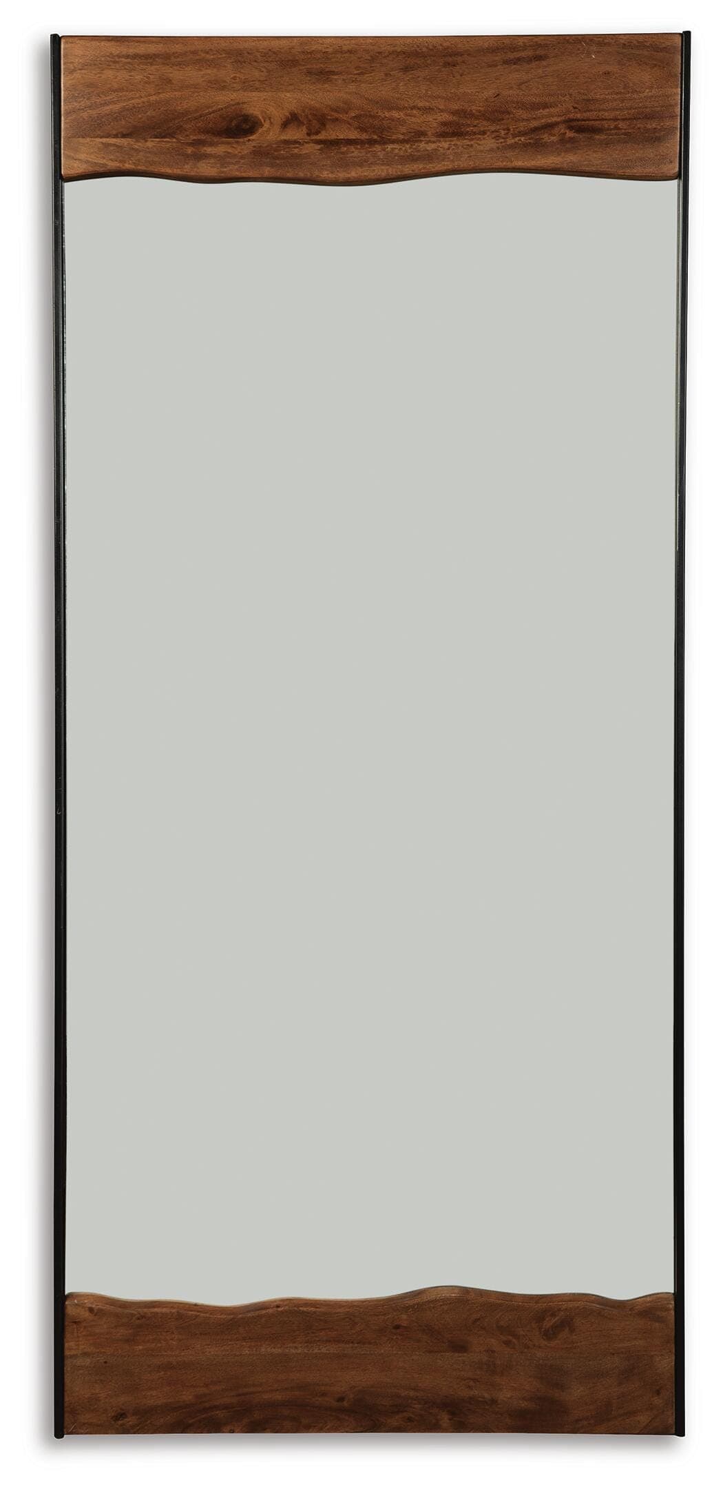Panchali Floor Mirror — Black/Gray & Brown/Beige — view 3