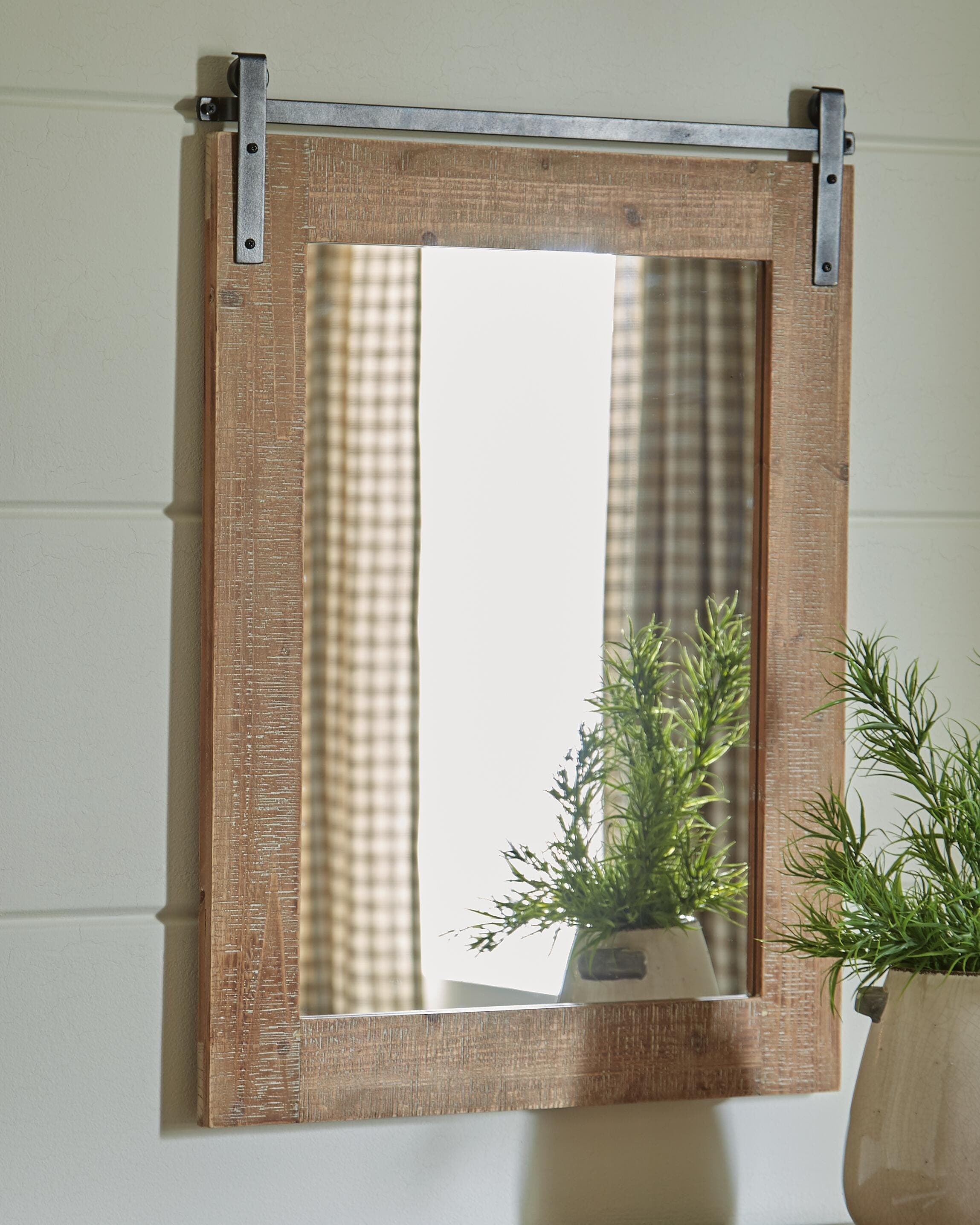 Lanie Accent Mirror — Antique Brown — view 2