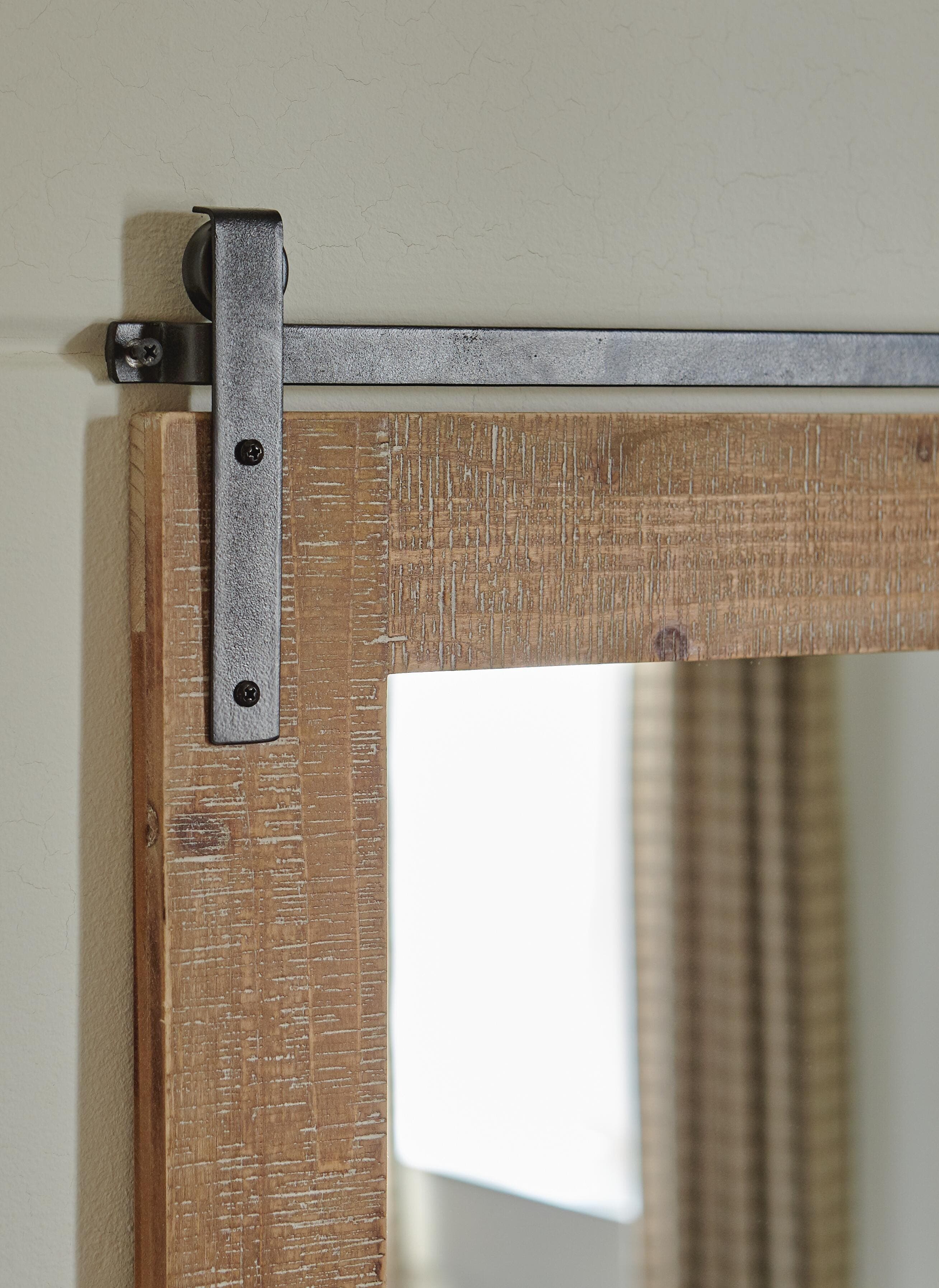 Lanie Accent Mirror — Antique Brown — view 4