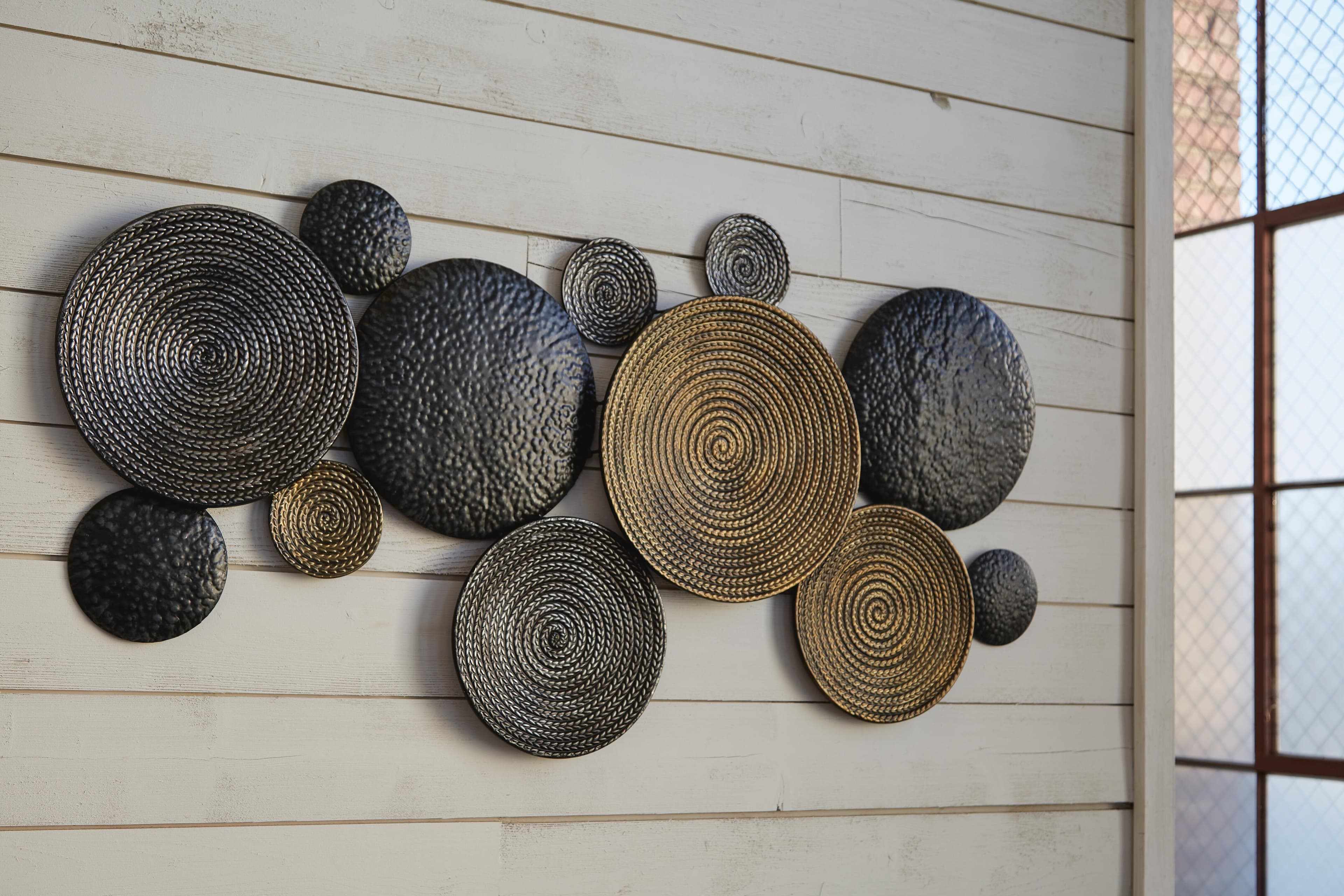 Emsley Wall Decor — Metallic, Black/Gray & Brown/Beige — view 2