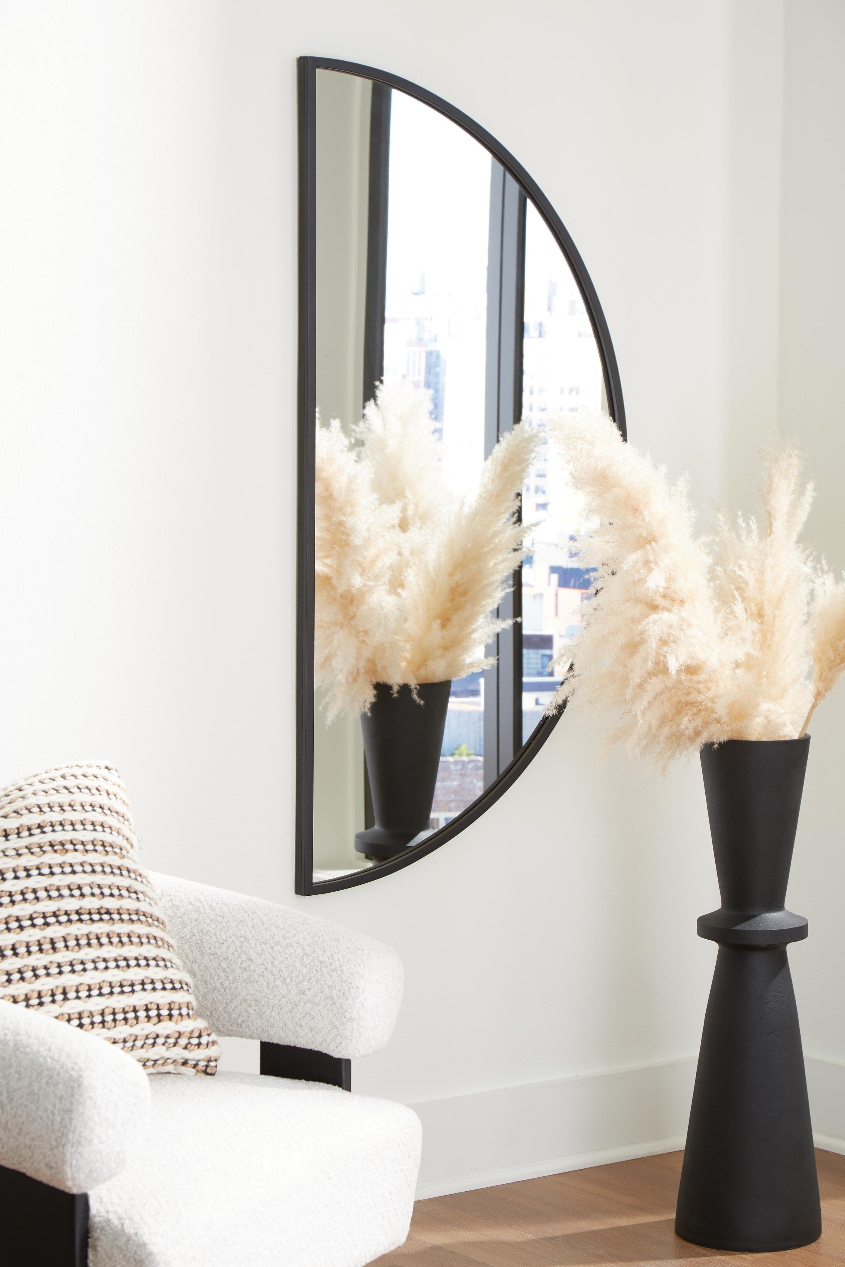 Denlow Accent Mirror — Black/Gray — view 2