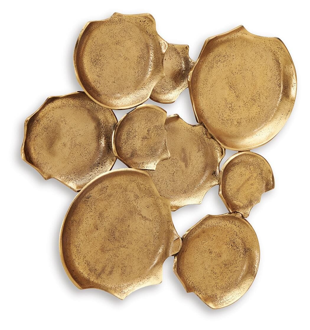Gageton Wall Decor — Metallic & Yellow — view 3