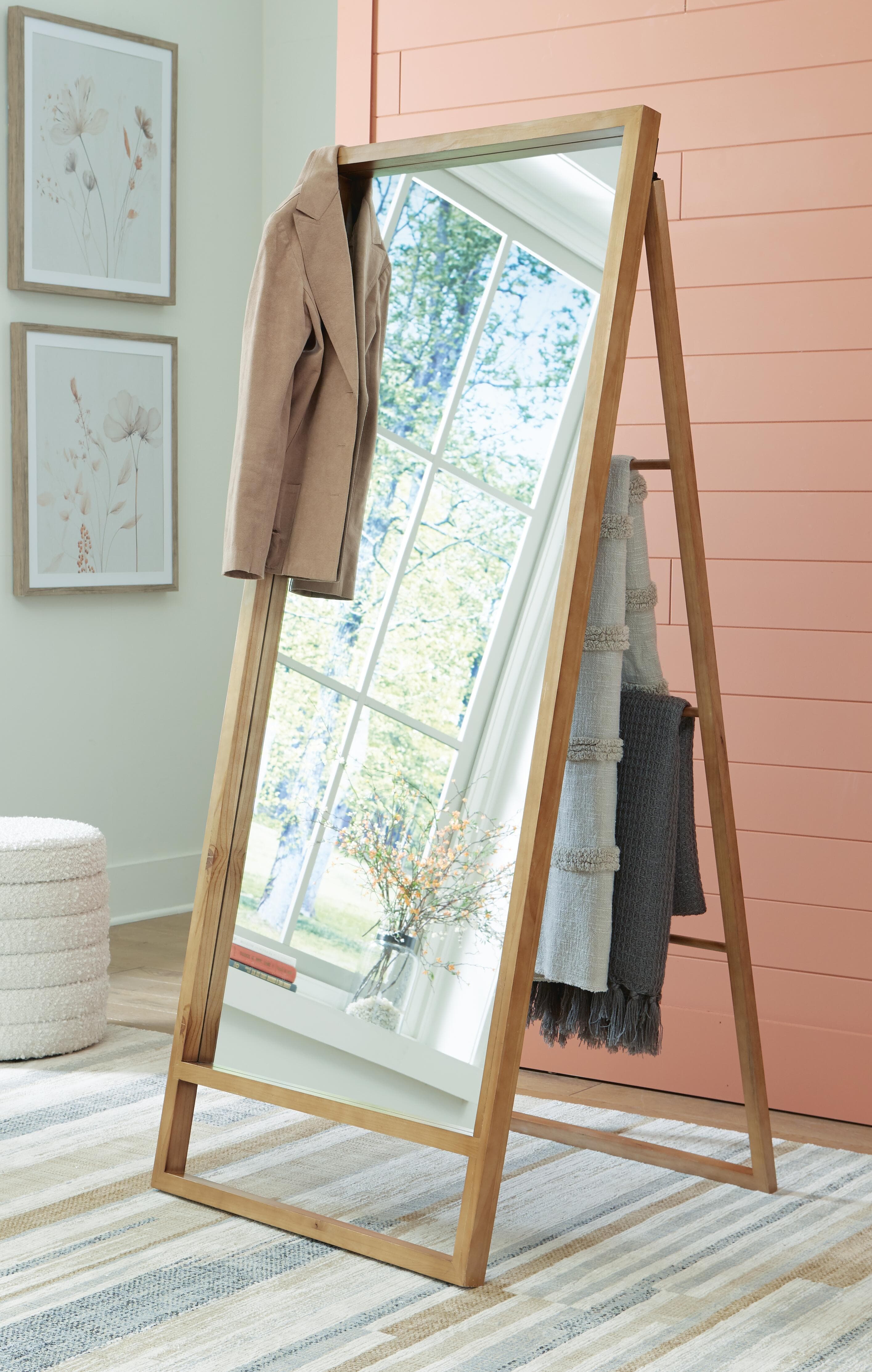 Devford Floor Mirror — Brown/Beige — view 2