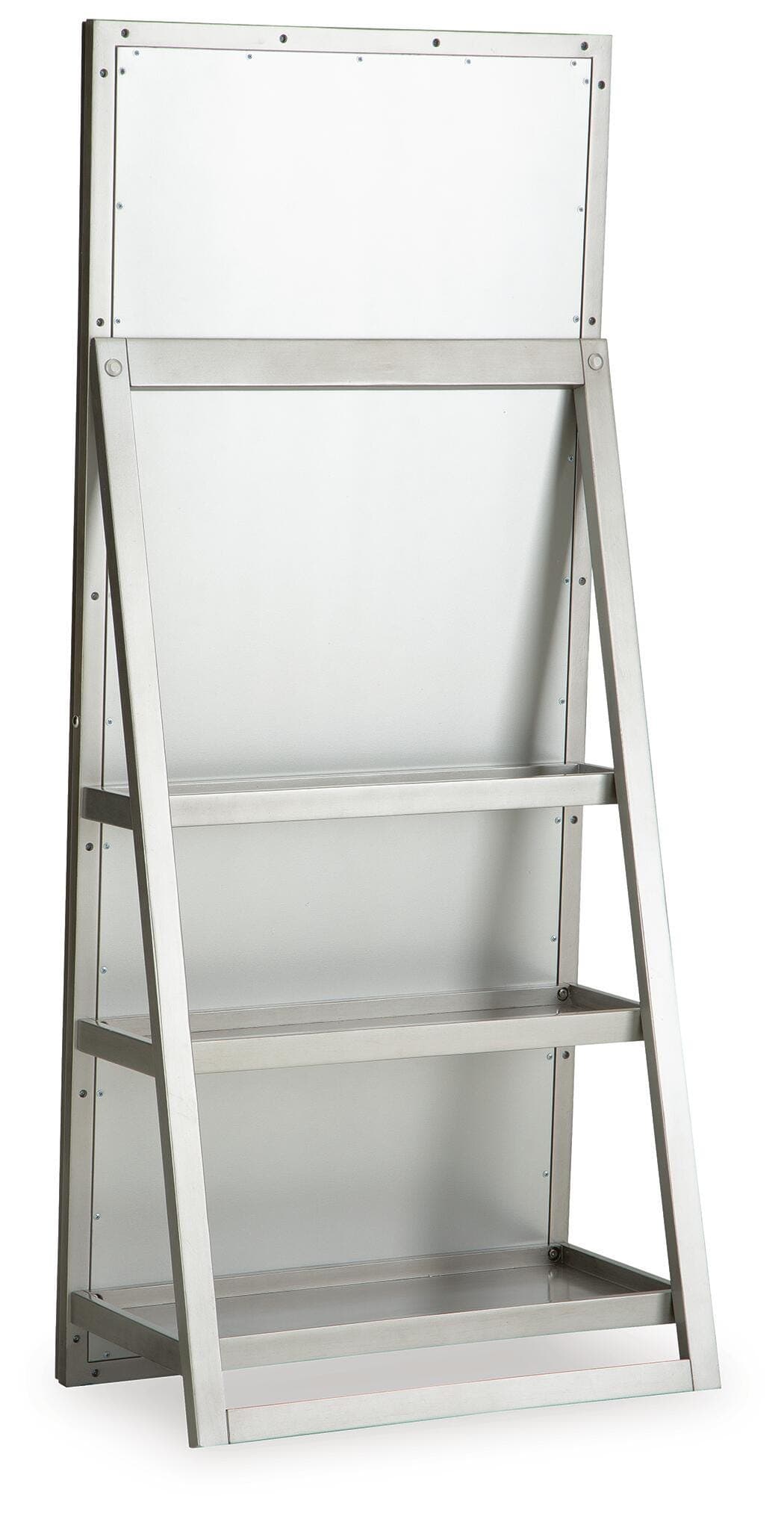 Evesen Floor Standing Mirror/Storage — White — view 4