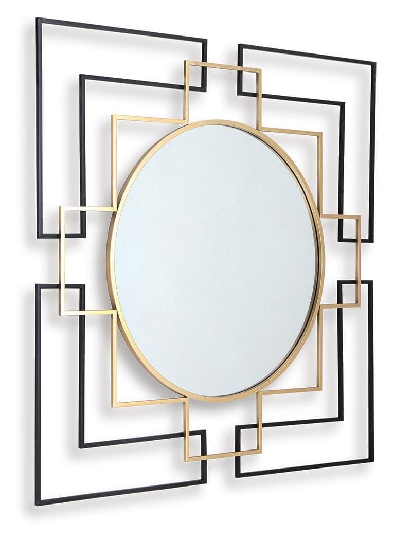 Oceanal Accent Mirror — Black/Gold Finish — view 3