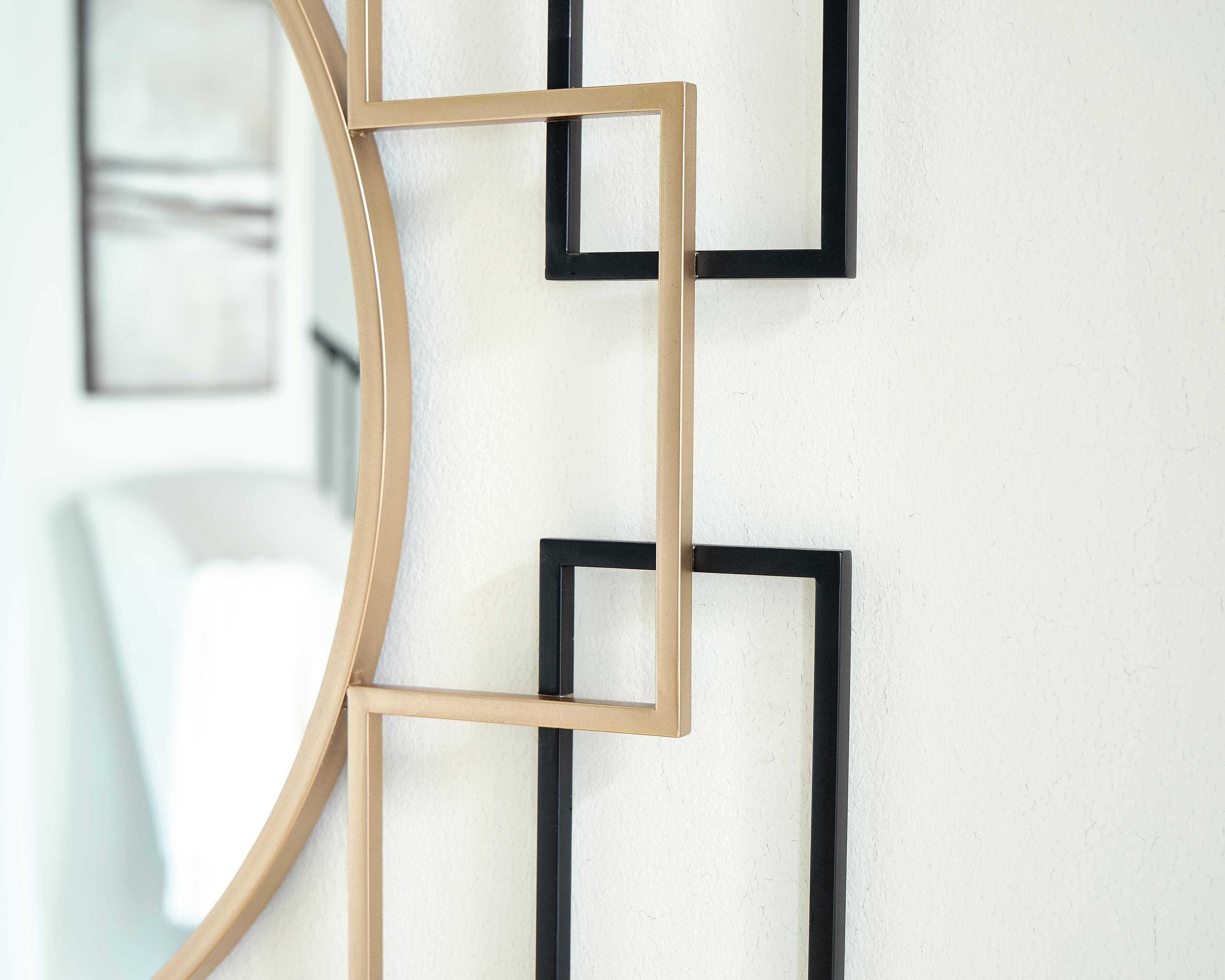 Oceanal Accent Mirror — Black/Gold Finish — view 5