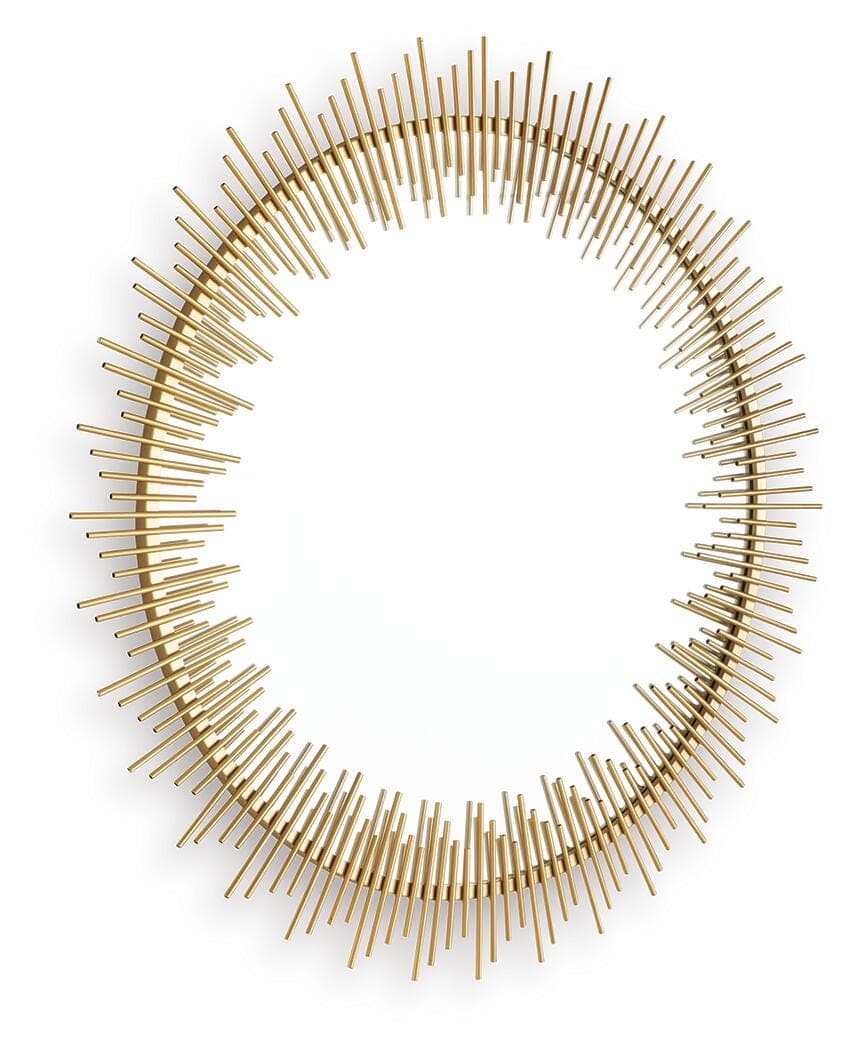 Wainport Accent Mirror — Gold Finish — view 3
