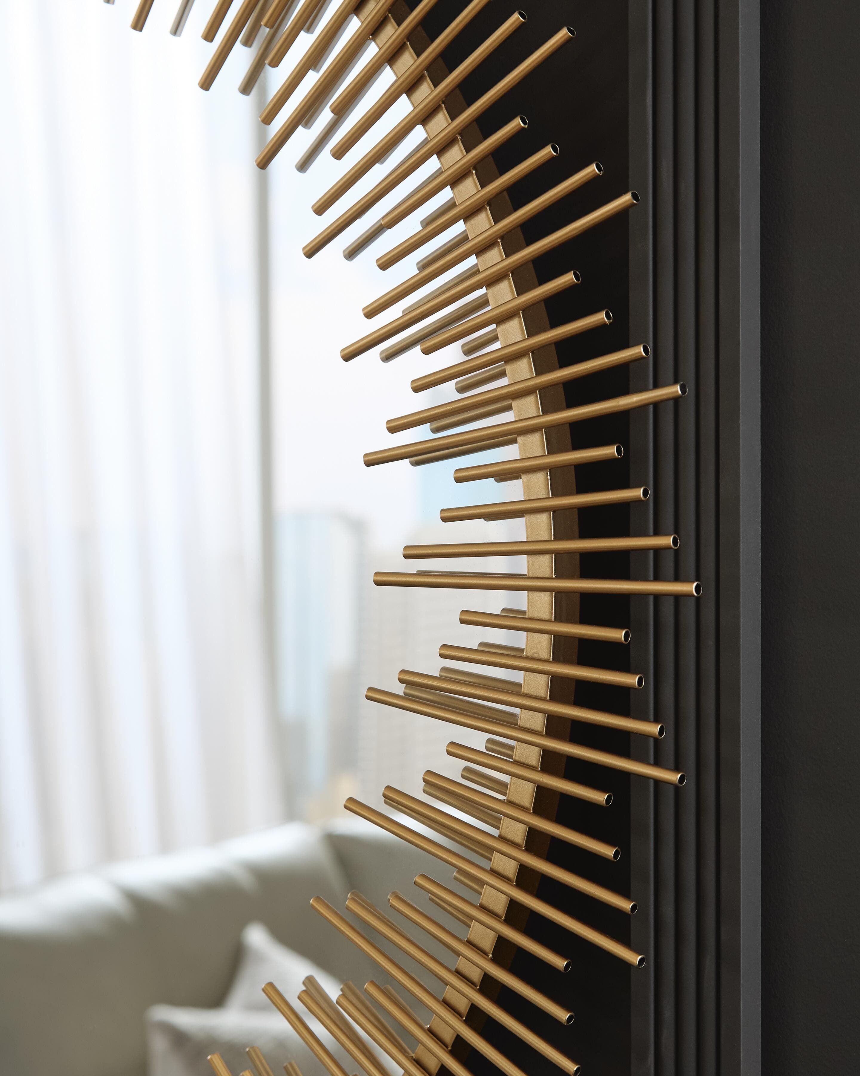 Wainport Accent Mirror — Gold Finish — view 5
