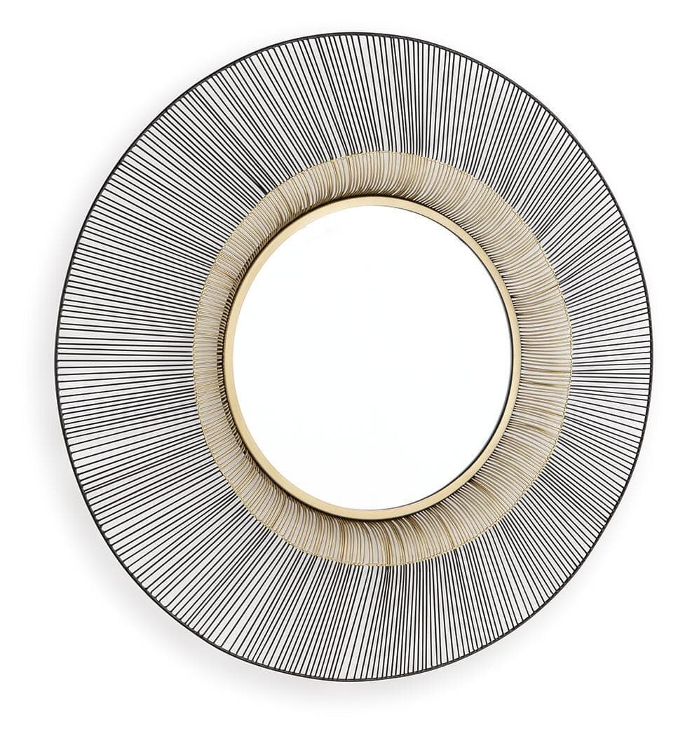 Dallmen Accent Mirror — Black/Gold Finish — view 3