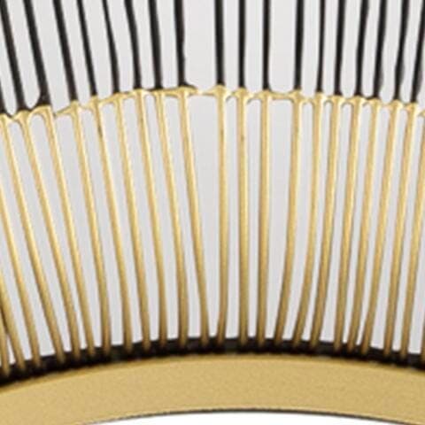 Dallmen Accent Mirror — Black/Gold Finish — view 6