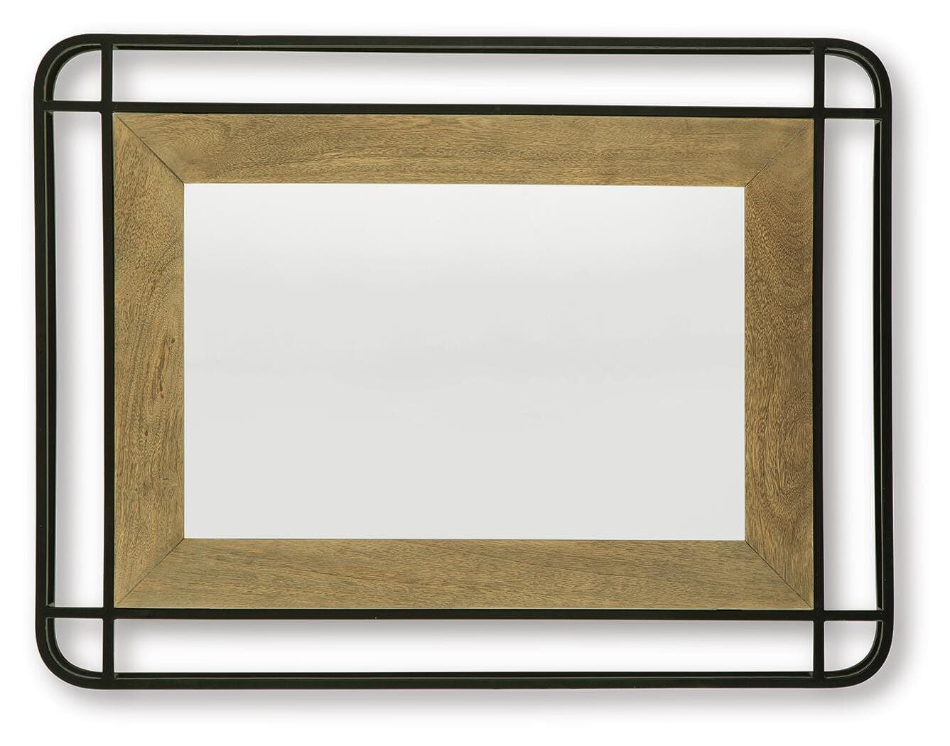 Beelman Accent Mirror — Black/Brown — view 3