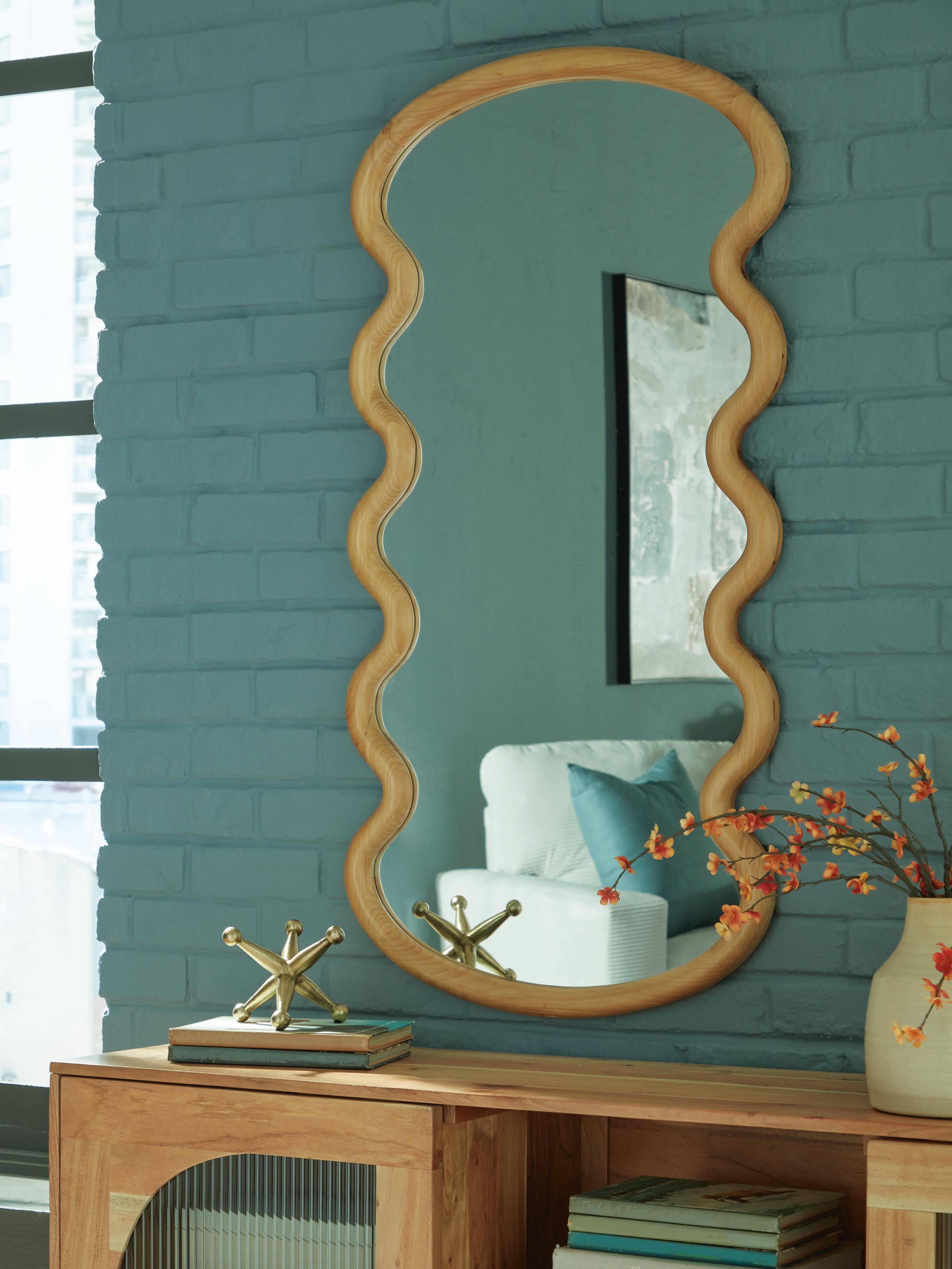 Serendis Accent Mirror — Brown — view 2